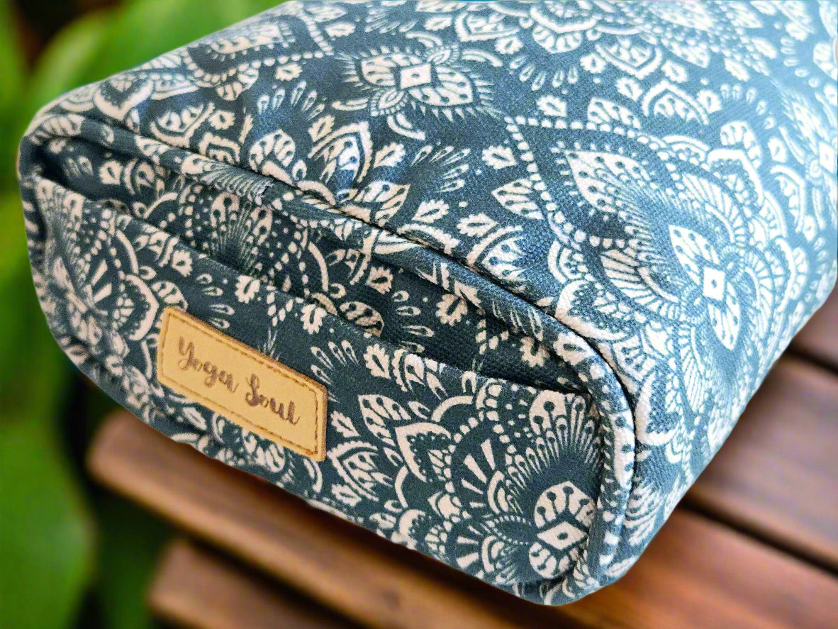 Pranayama Yoga Bolster | Mandala | Trekking Green - Yoga Soul