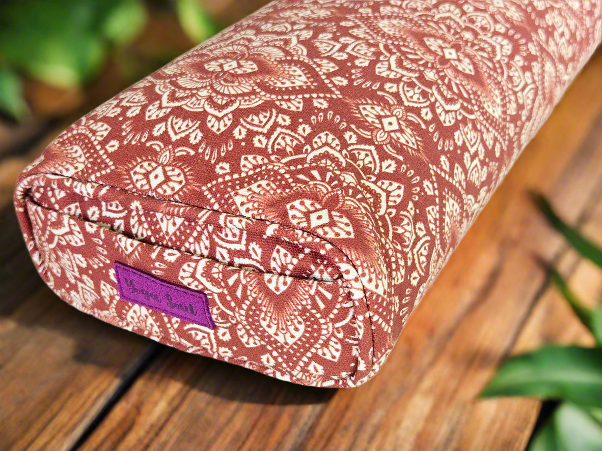 Pranayama Yoga Bolster | Mandala | Rust - Yoga Soul