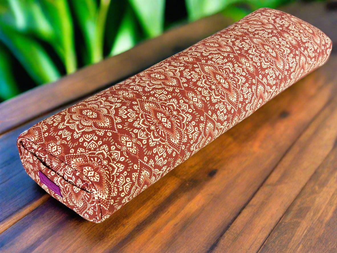 Pranayama Yoga Bolster | Mandala | Rust - Yoga Soul