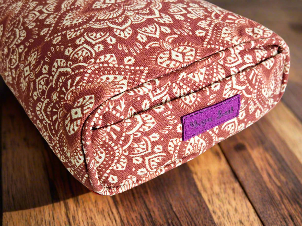 Pranayama Yoga Bolster | Mandala | Rust - Yoga Soul
