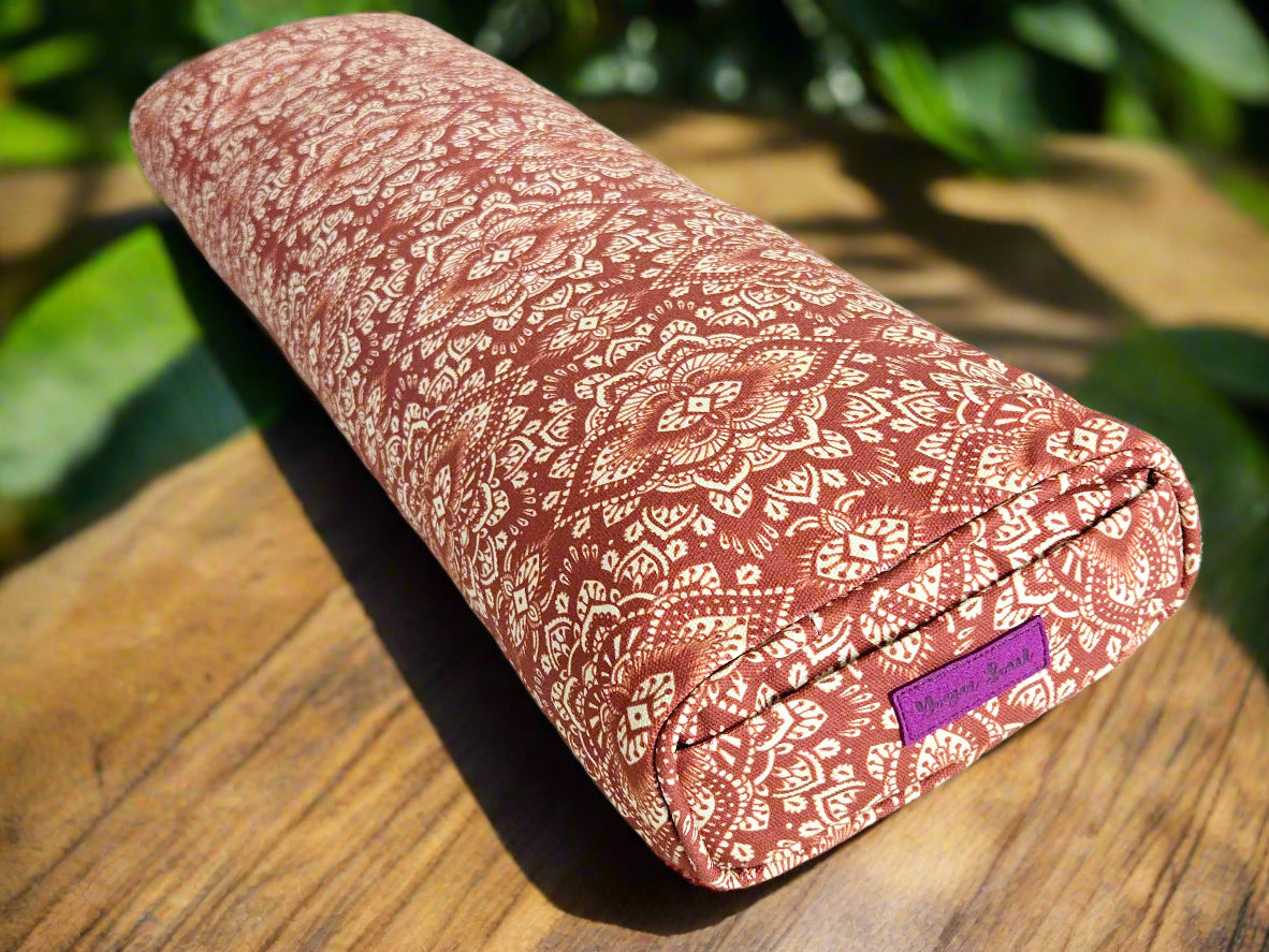 Pranayama Yoga Bolster | Mandala | Rust - Yoga Soul