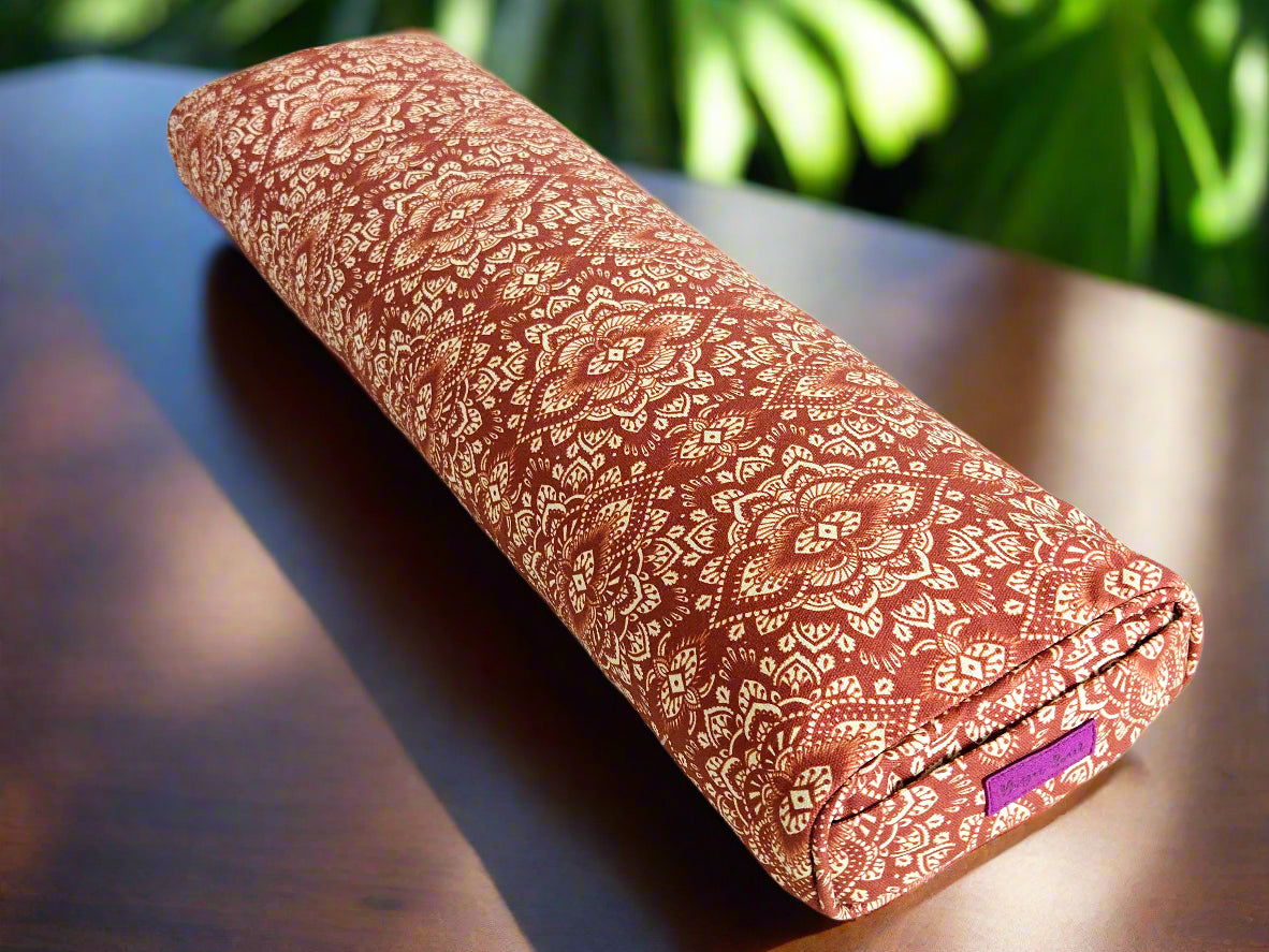 Pranayama Yoga Bolster | Mandala | Rust - Yoga Soul