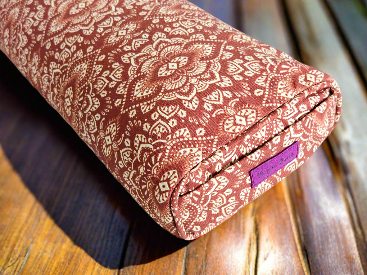 Pranayama Yoga Bolster | Mandala | Rust - Yoga Soul