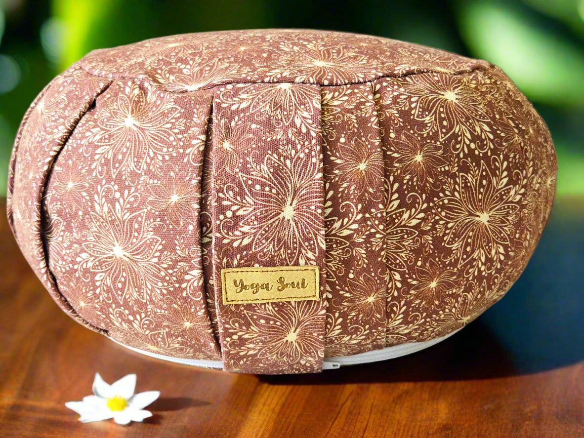 ZAFU Meditation Cushion | Lotus | Chocolate - Yoga Soul