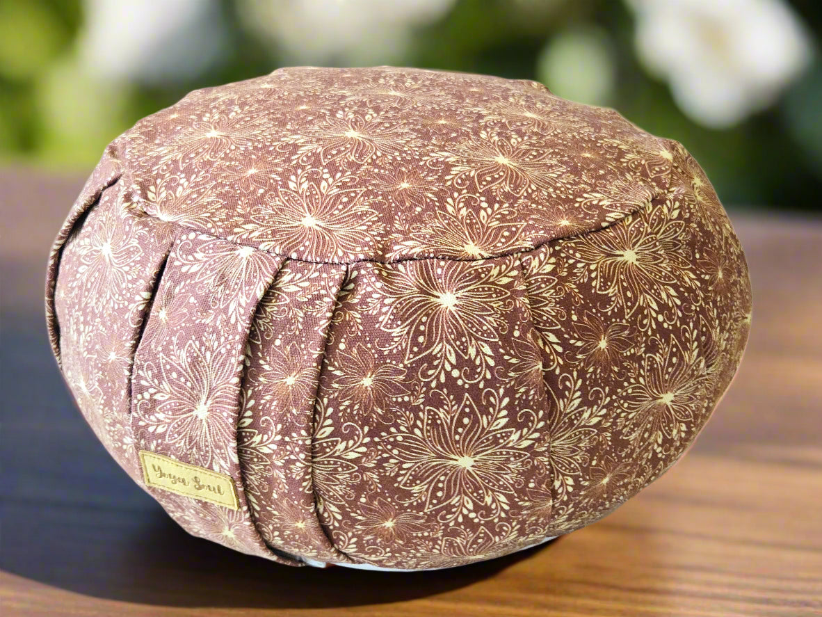 ZAFU Meditation Cushion | Lotus | Chocolate - Yoga Soul
