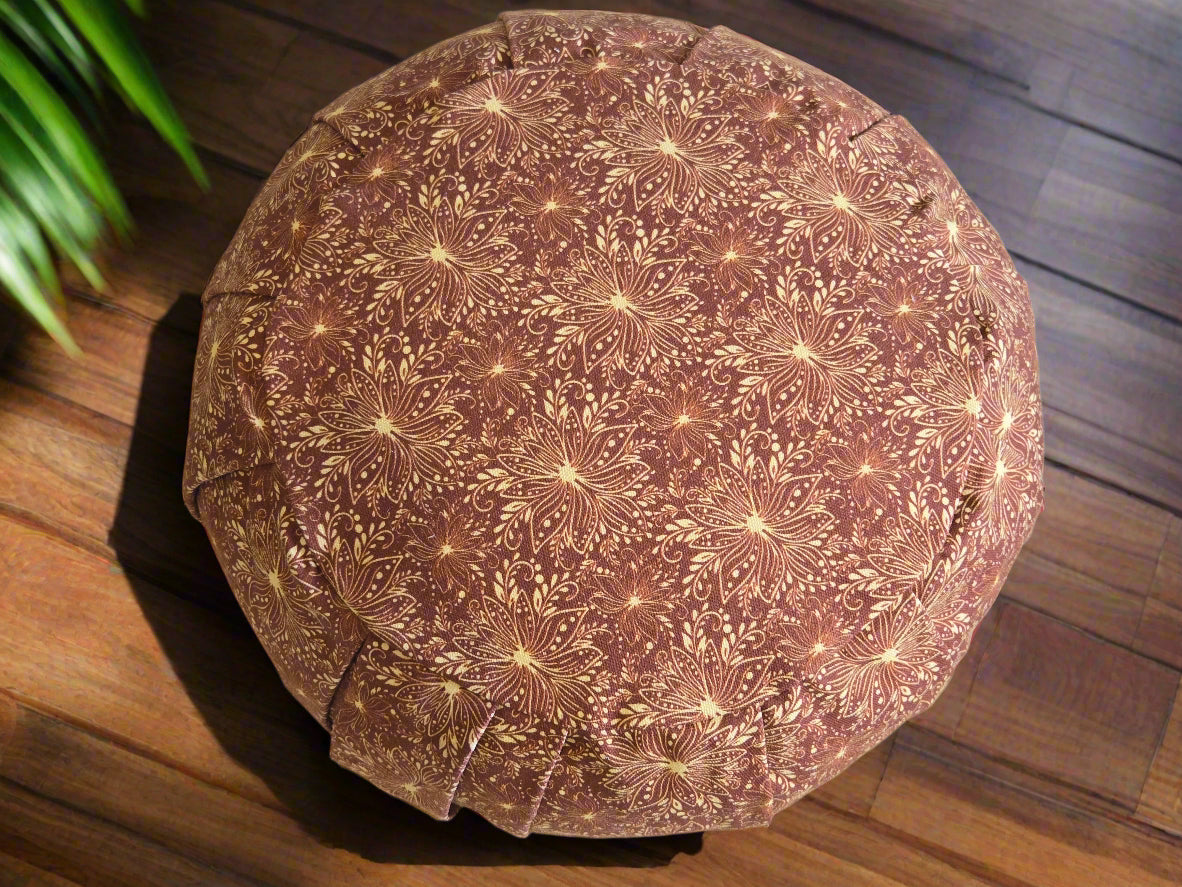 ZAFU Meditation Cushion | Lotus | Chocolate - Yoga Soul