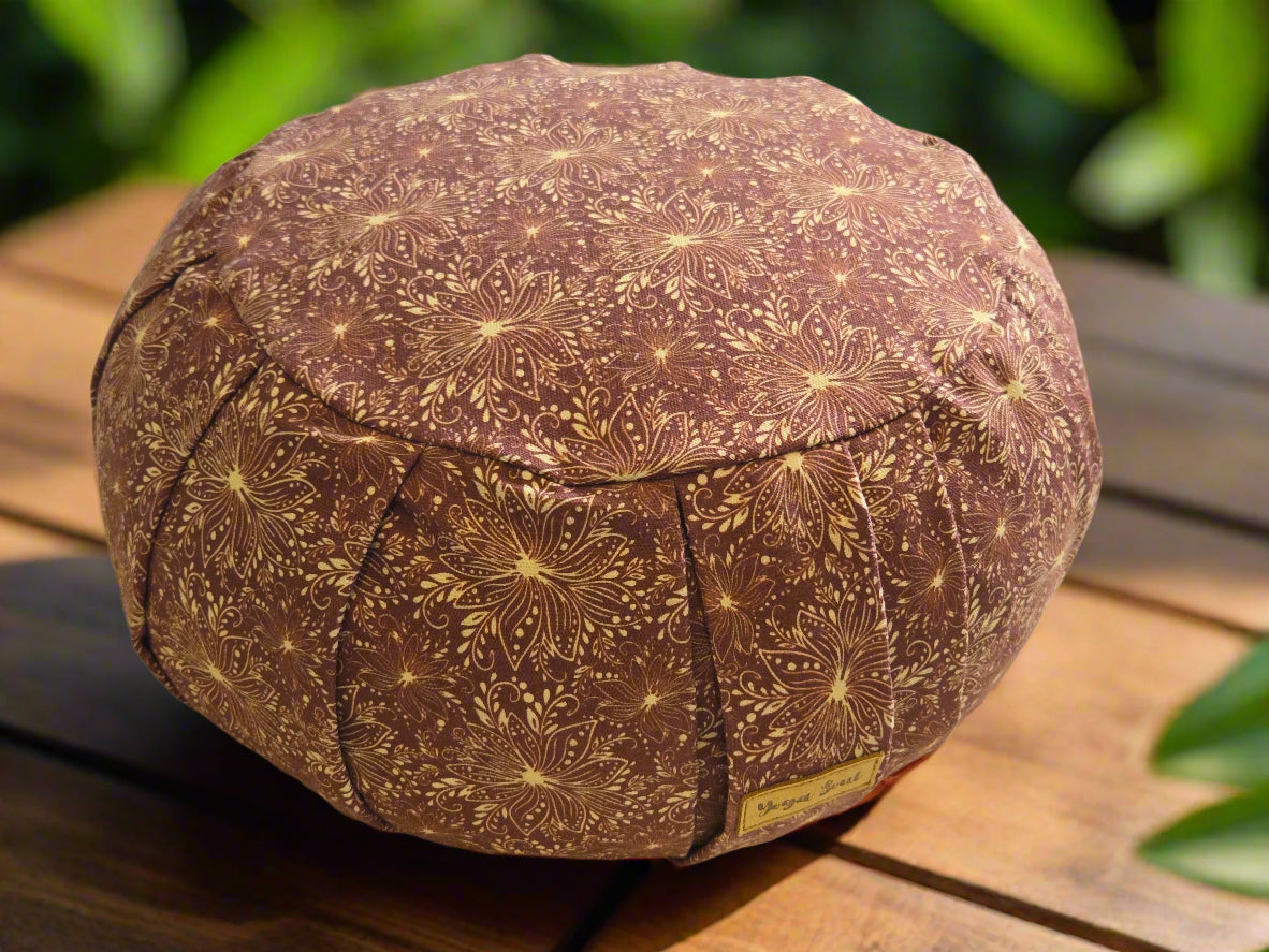 ZAFU Meditation Cushion | Lotus | Chocolate - Yoga Soul