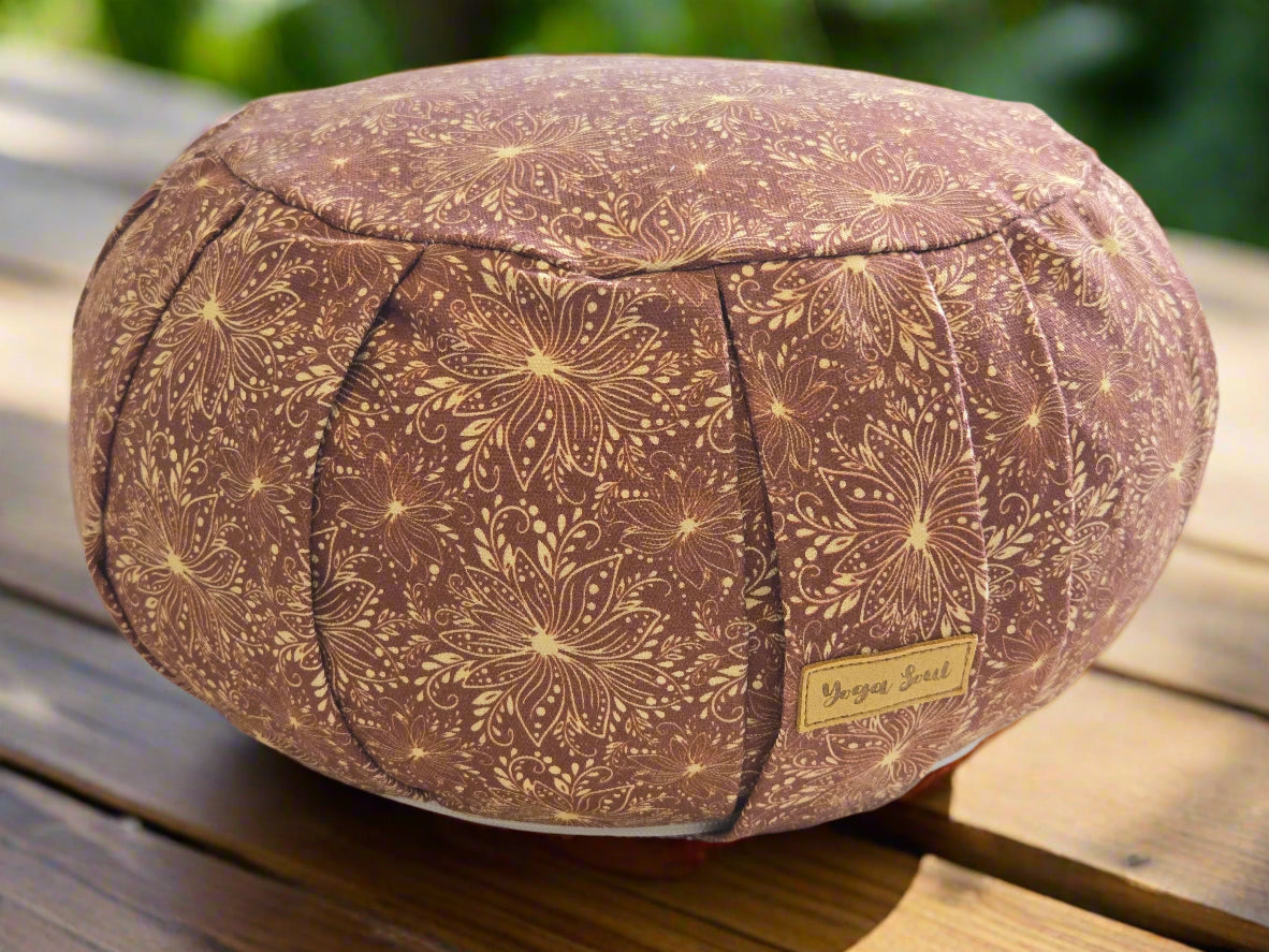 ZAFU Meditation Cushion | Lotus | Chocolate - Yoga Soul