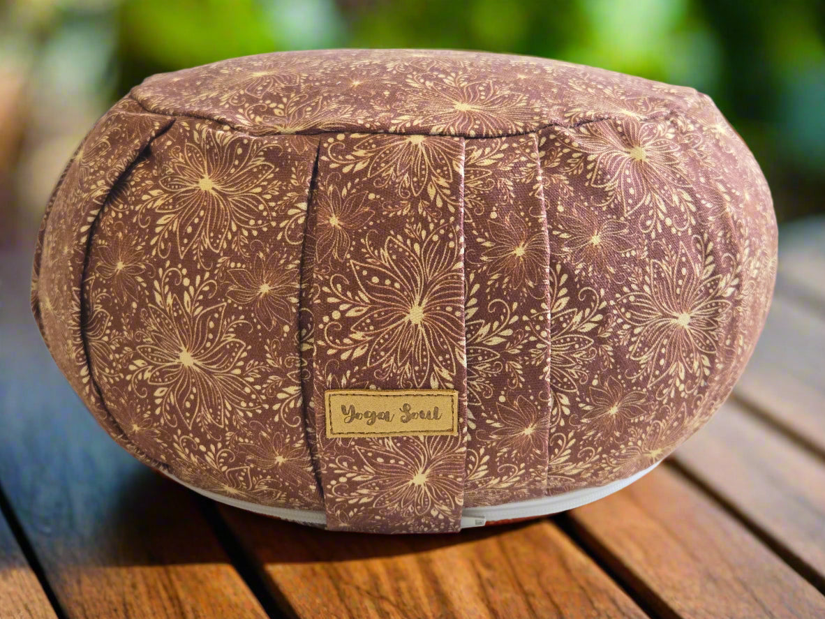 ZAFU Meditation Cushion | Lotus | Chocolate - Yoga Soul