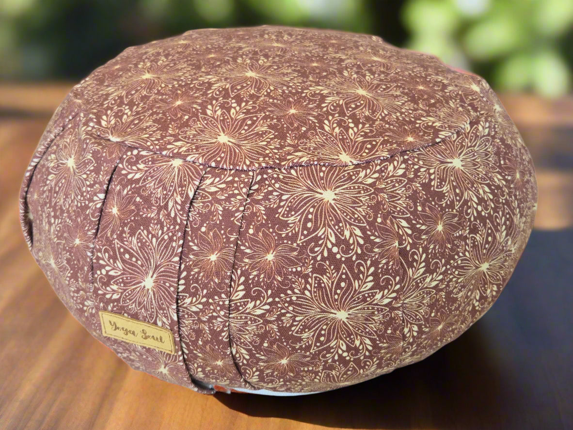 ZAFU Meditation Cushion | Lotus | Chocolate - Yoga Soul