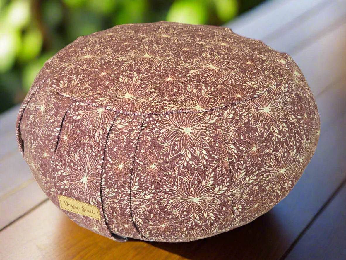 ZAFU Meditation Cushion | Lotus | Chocolate - Yoga Soul