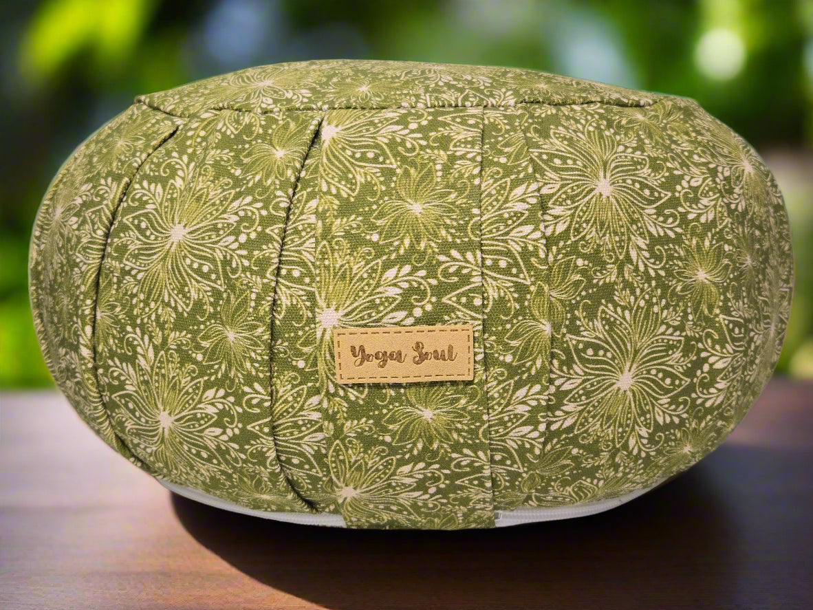 ZAFU Meditation Cushion | Lotus | Olive Green