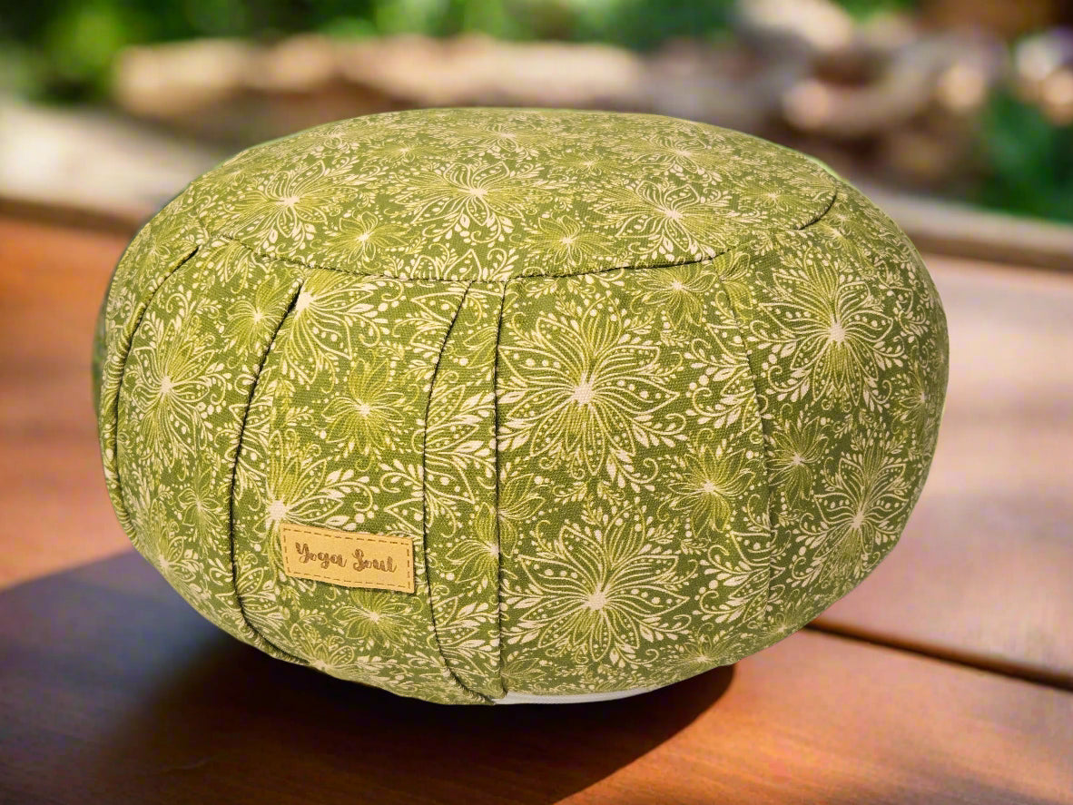ZAFU Meditation Cushion | Lotus | Olive Green