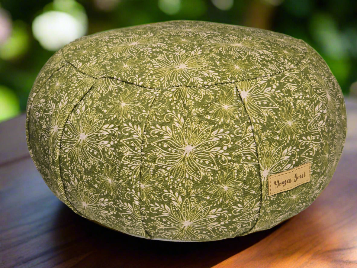 ZAFU Meditation Cushion | Lotus | Olive Green