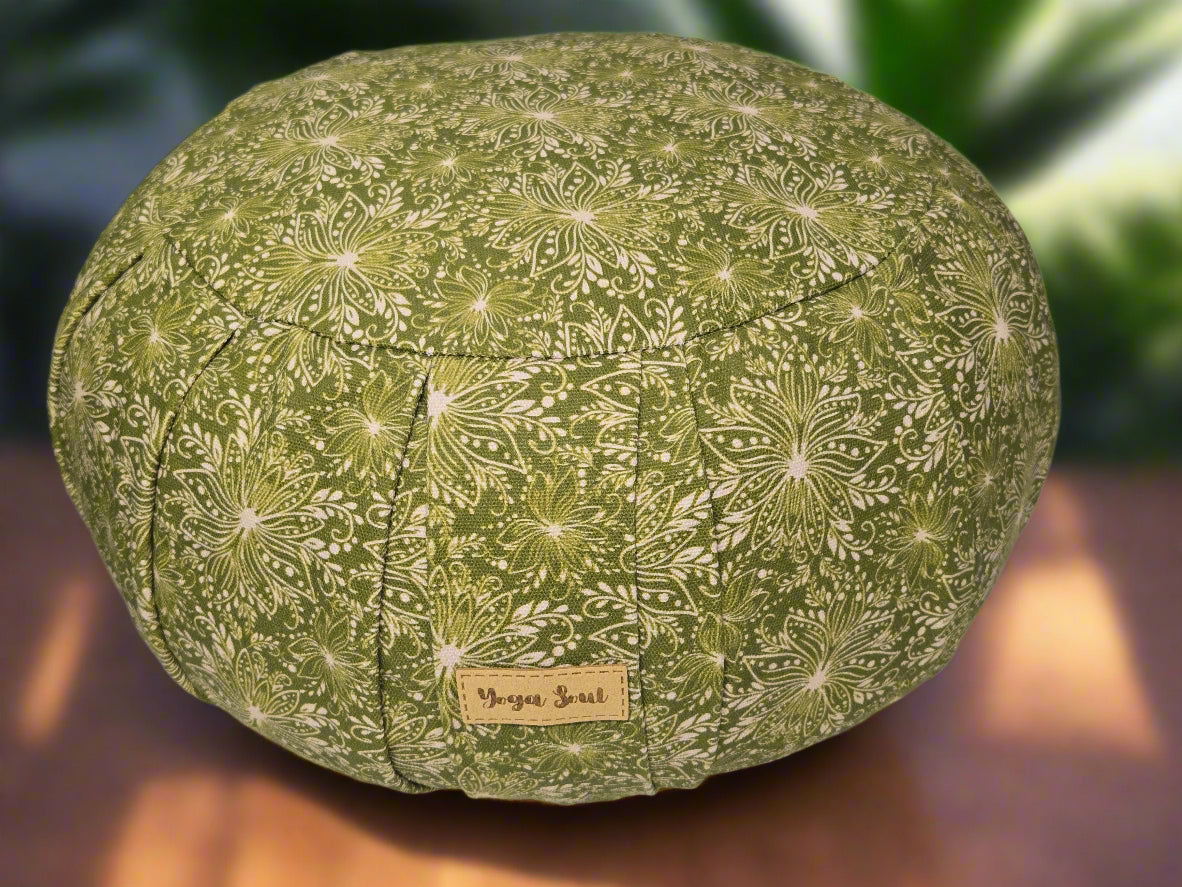 ZAFU Meditation Cushion | Lotus | Olive Green