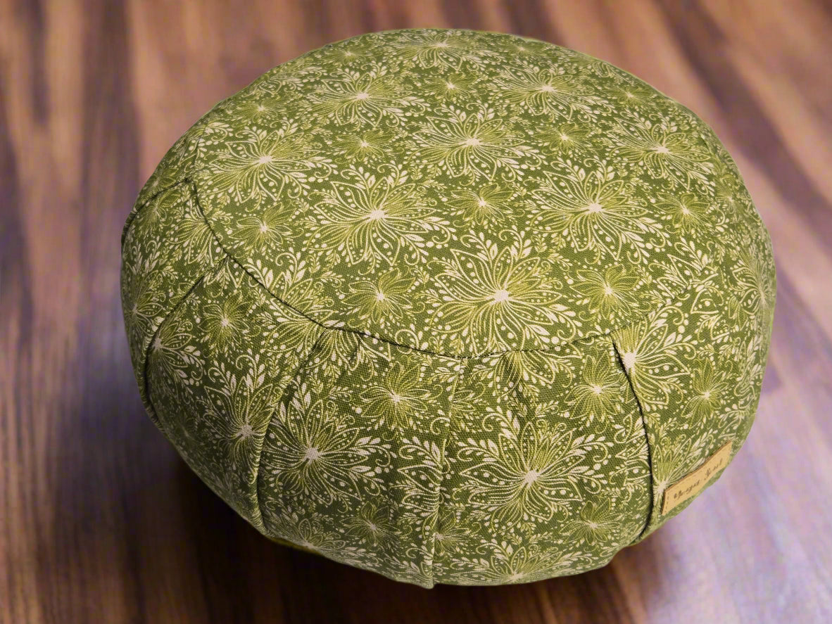 ZAFU Meditation Cushion | Lotus | Olive Green
