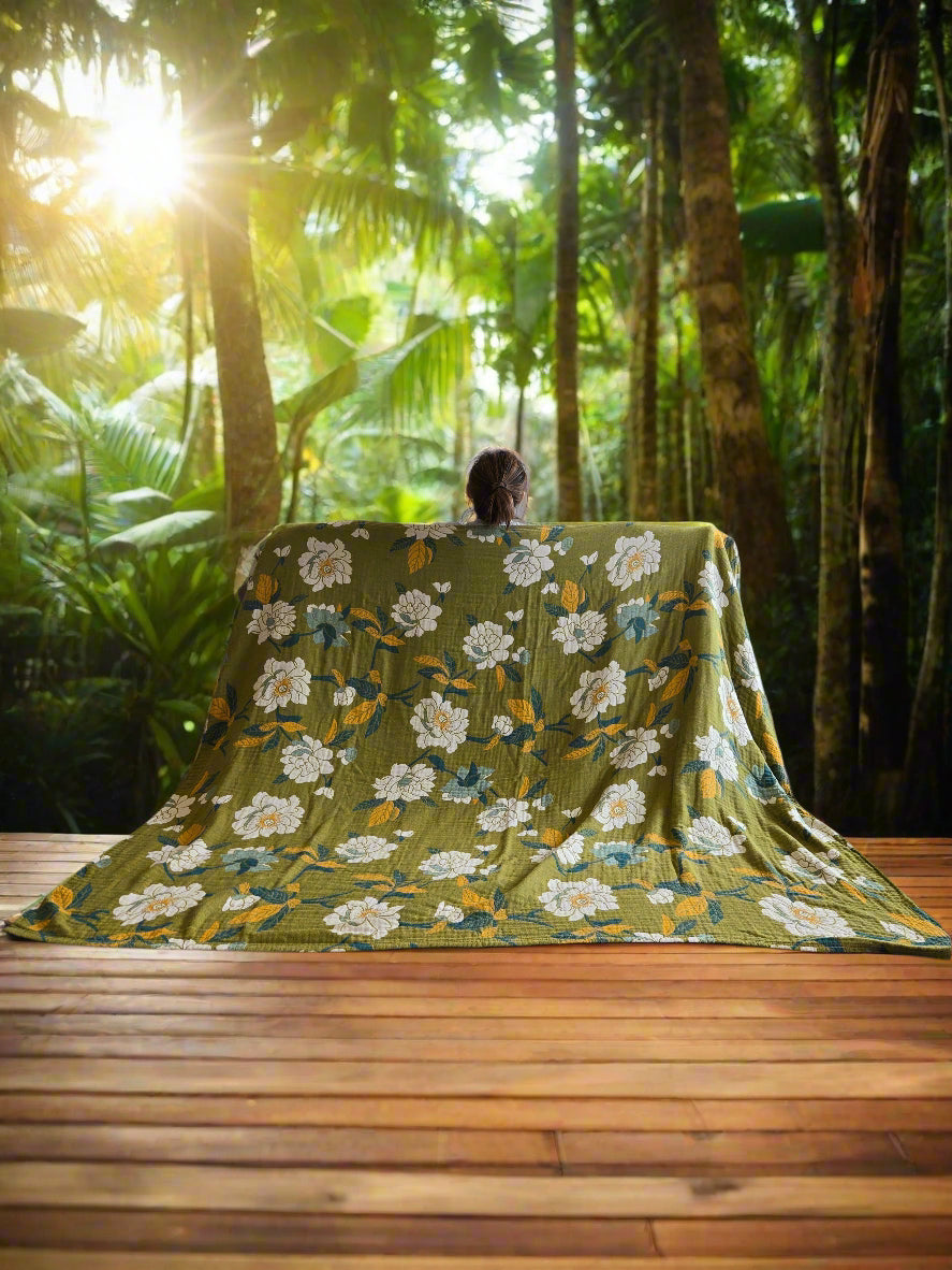 Yoga Blanket | Meditation Blanket | Garden - Yoga Soul