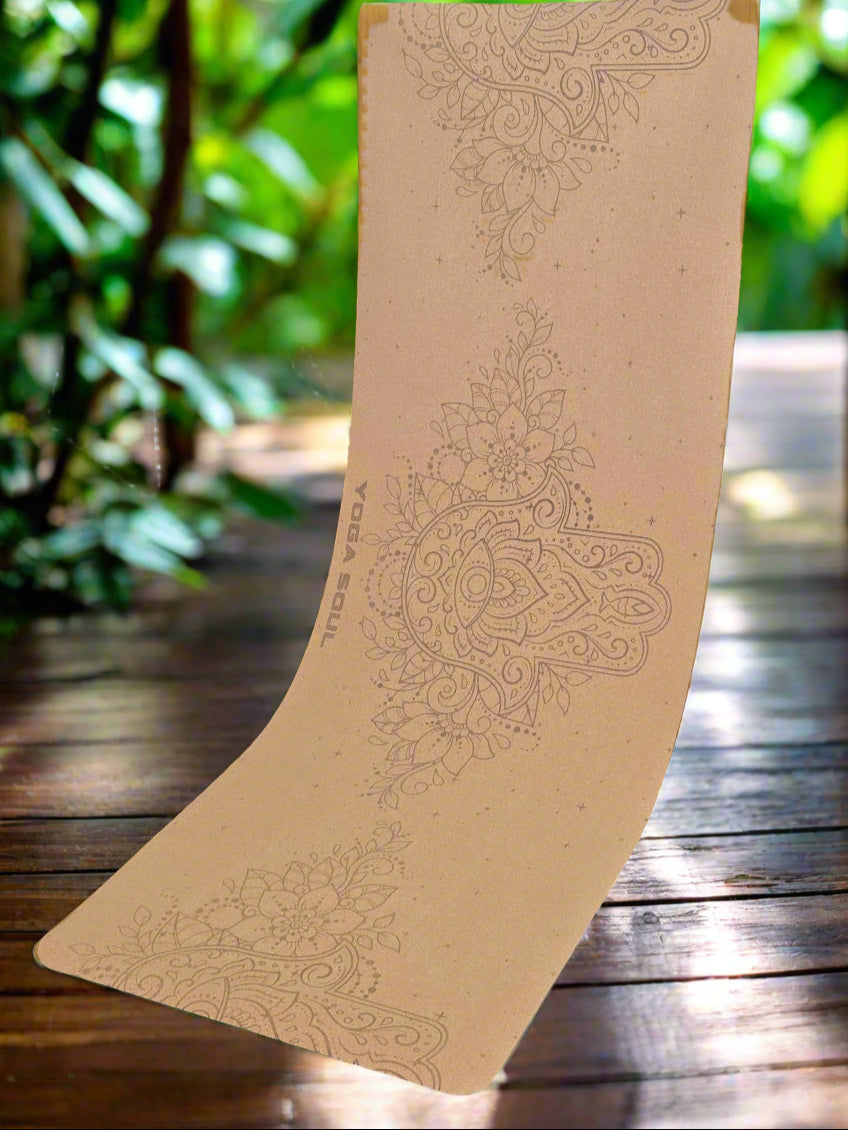 Cork Yoga Mat | Fatima + Strap - Yoga Soul