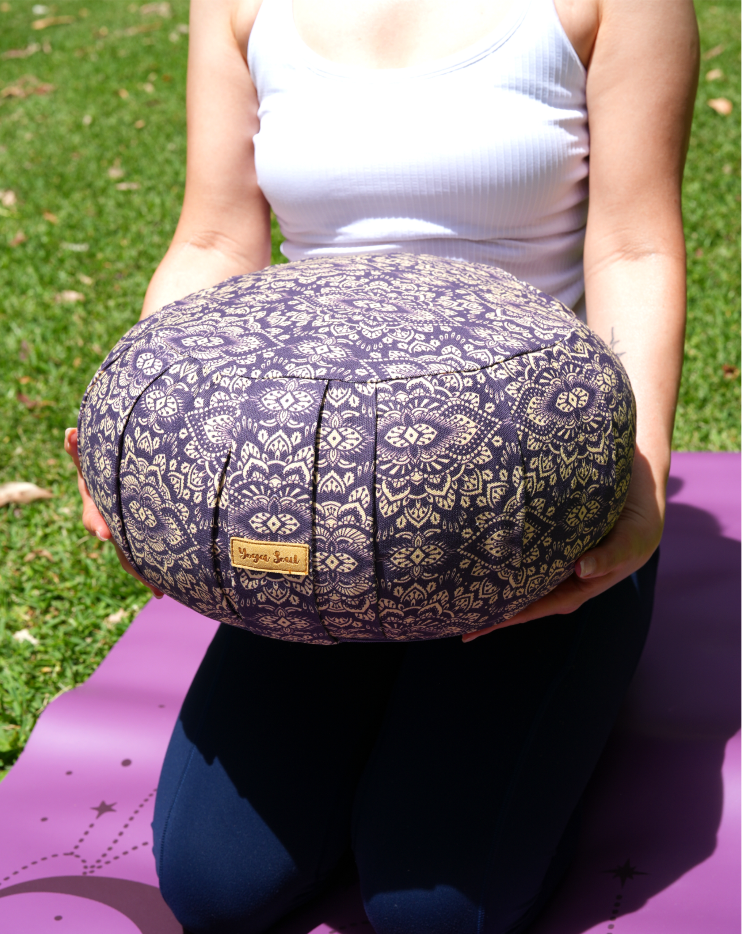 ZAFU Meditation Cushion | Mandala | Deep Purple