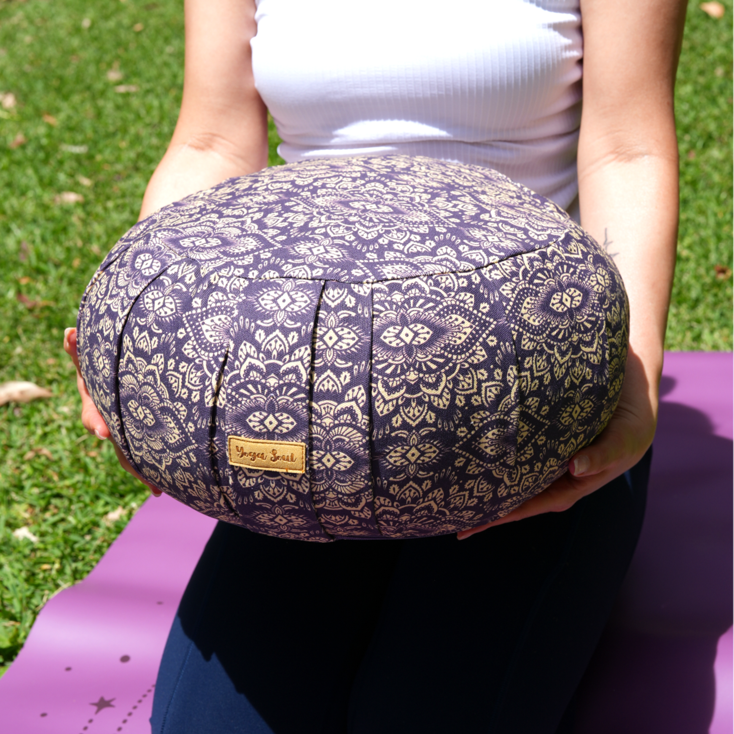 ZAFU Meditation Cushion | Mandala | Deep Purple