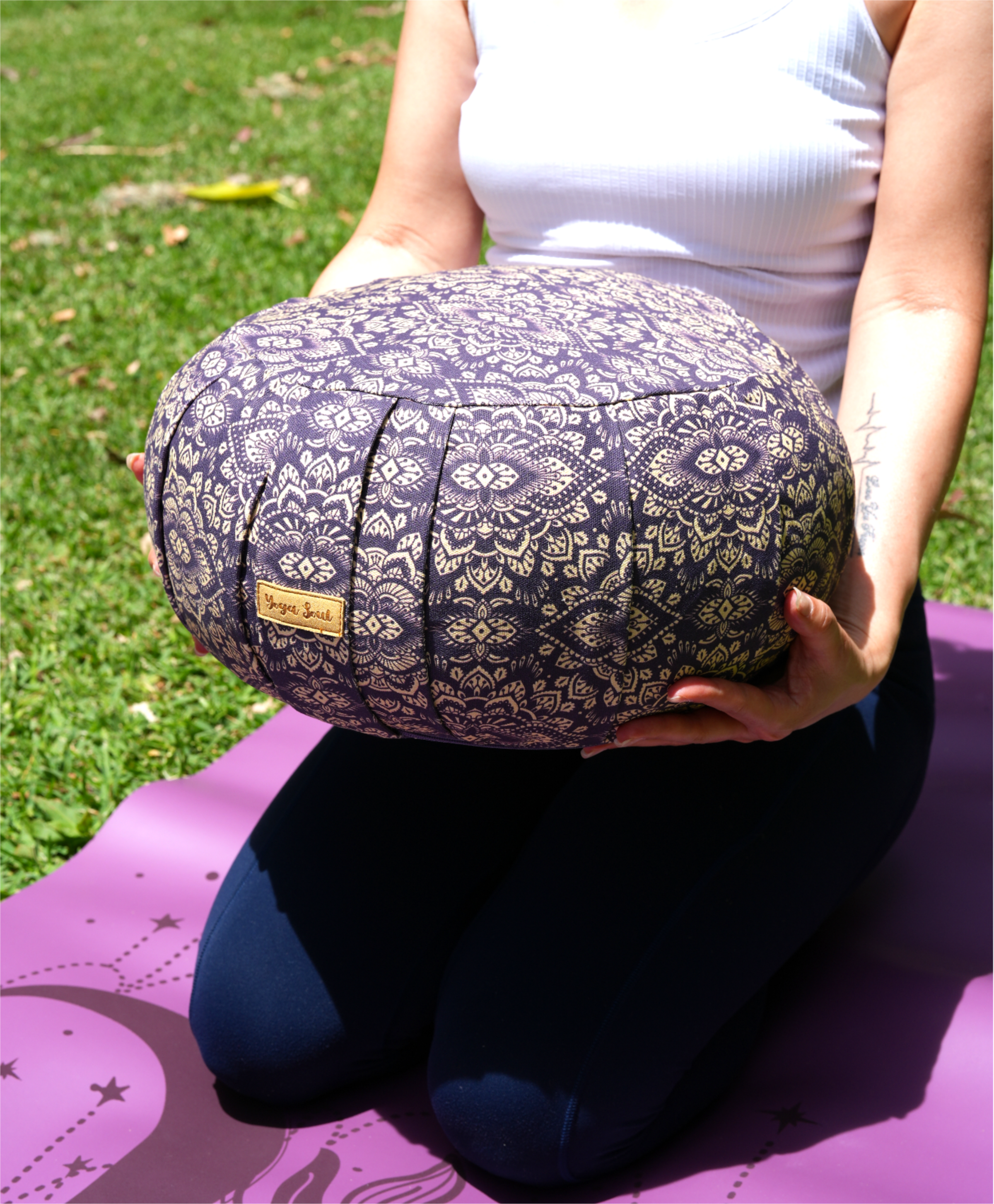 ZAFU Meditation Cushion | Mandala | Deep Purple