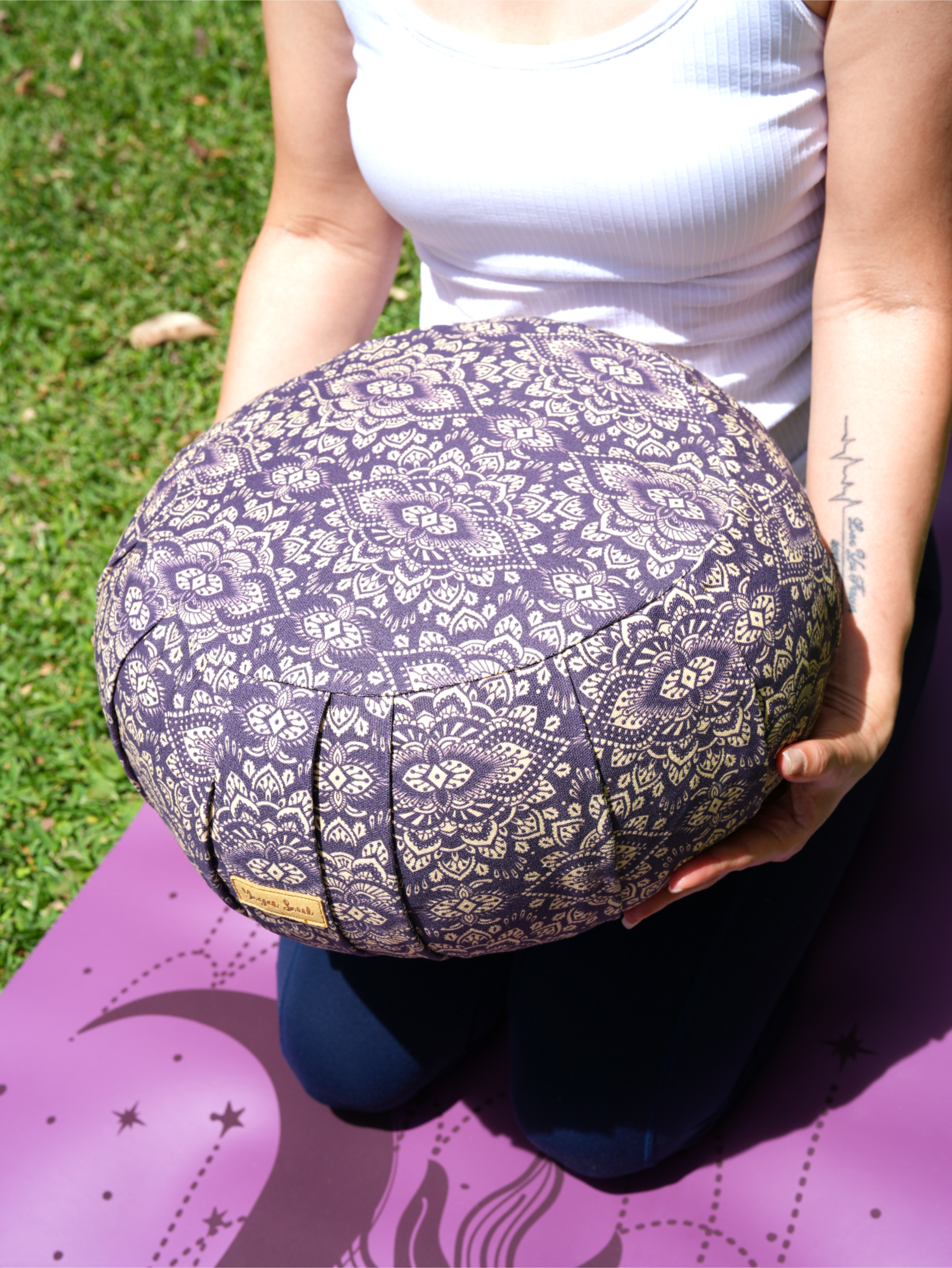 ZAFU Meditation Cushion | Mandala | Deep Purple