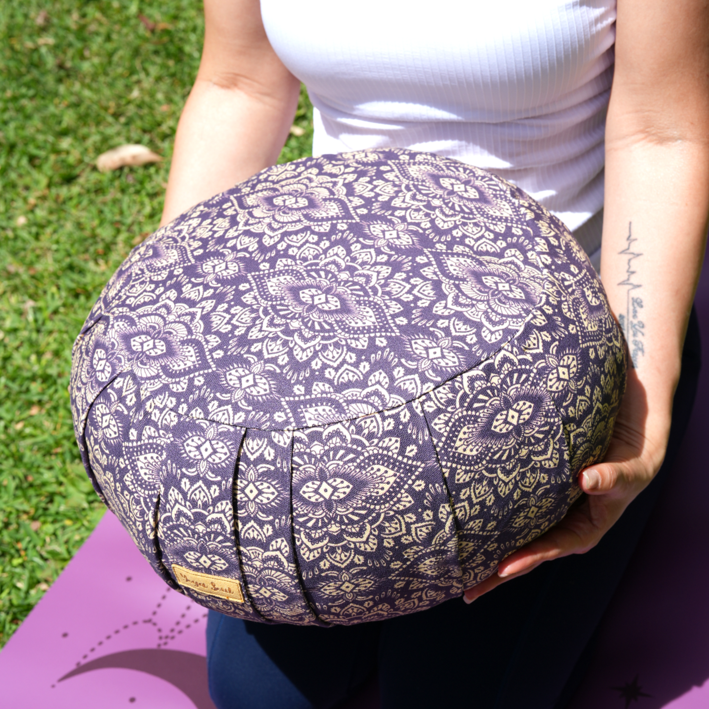 ZAFU Meditation Cushion | Mandala | Deep Purple