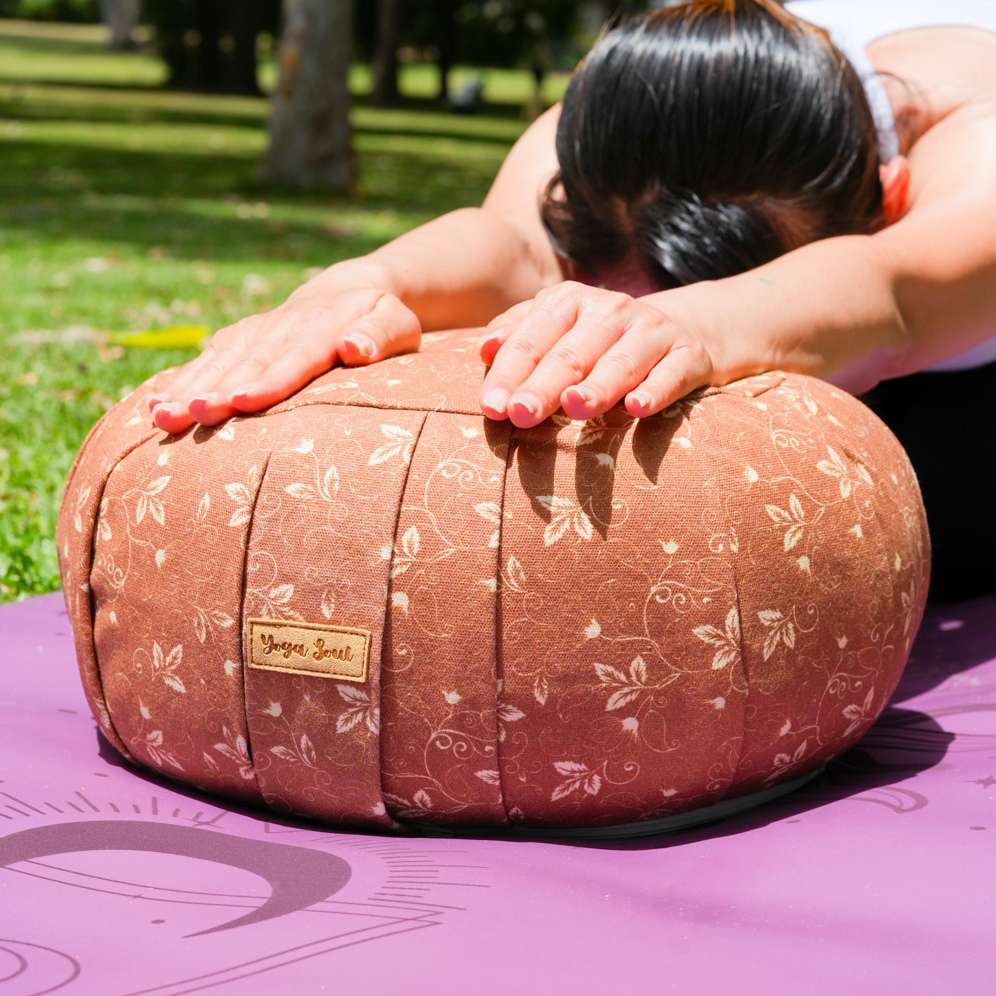 ZAFU Meditation Cushion | Sacred Lotus| Salted Caramel