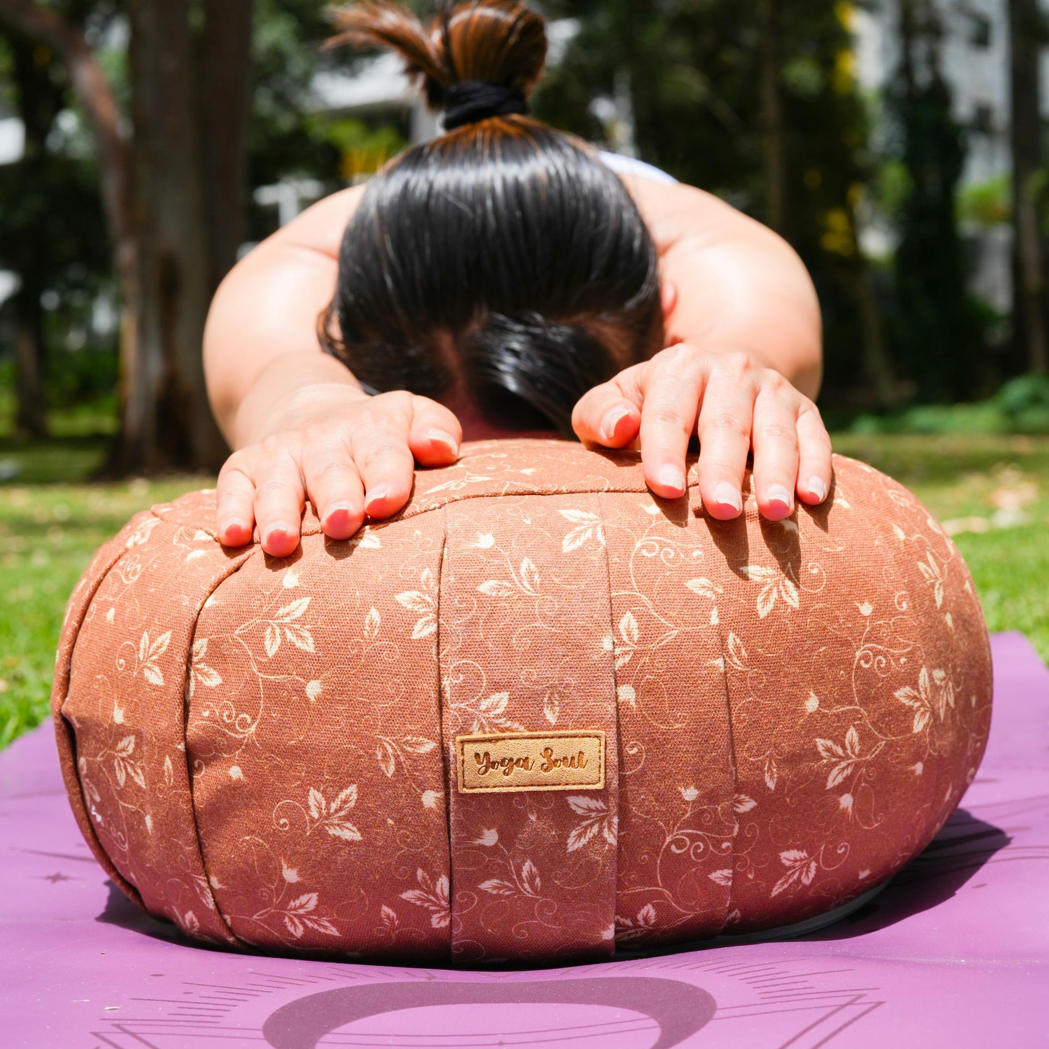 ZAFU Meditation Cushion | Sacred Lotus| Salted Caramel