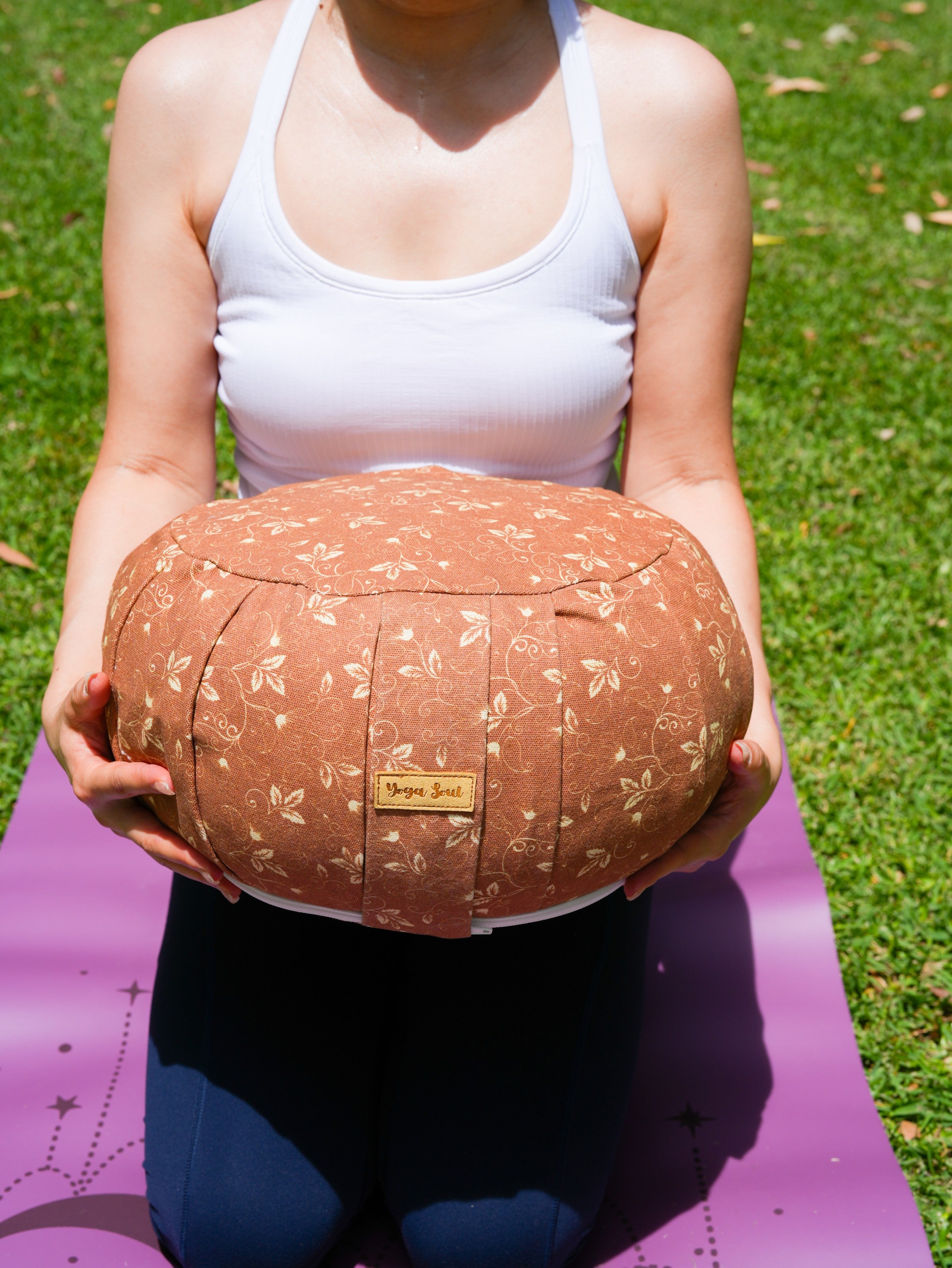 ZAFU Meditation Cushion | Lotus | Salted Caramel