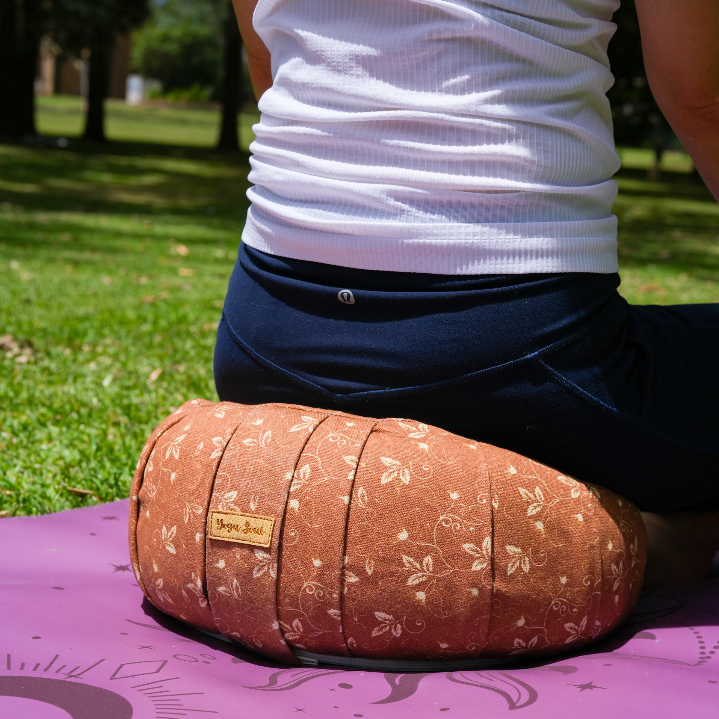 ZAFU Meditation Cushion | Sacred Lotus| Salted Caramel
