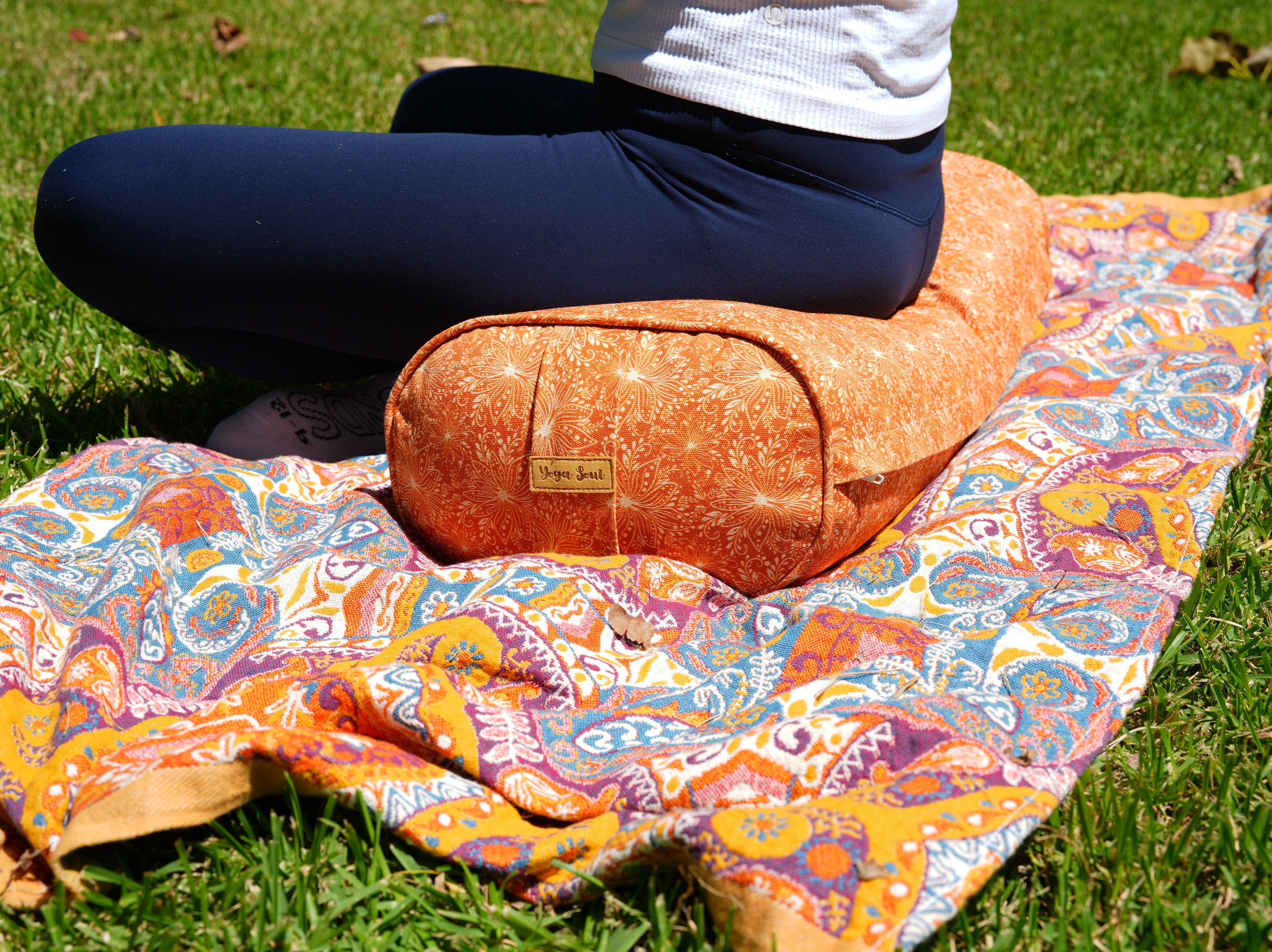 Oval Yoga Bolster | Lotus | Earth - Yoga Soul