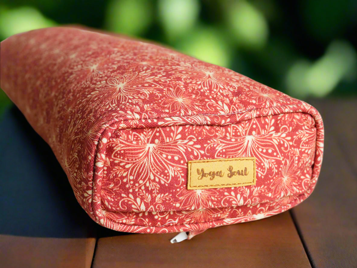 Pranayama Yoga Bolster | Lotus | Rust - Yoga Soul