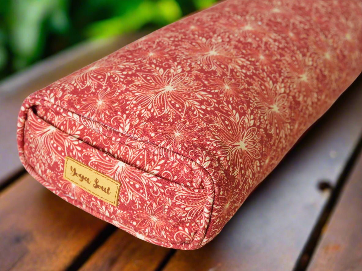 Pranayama Yoga Bolster | Lotus | Rust - Yoga Soul