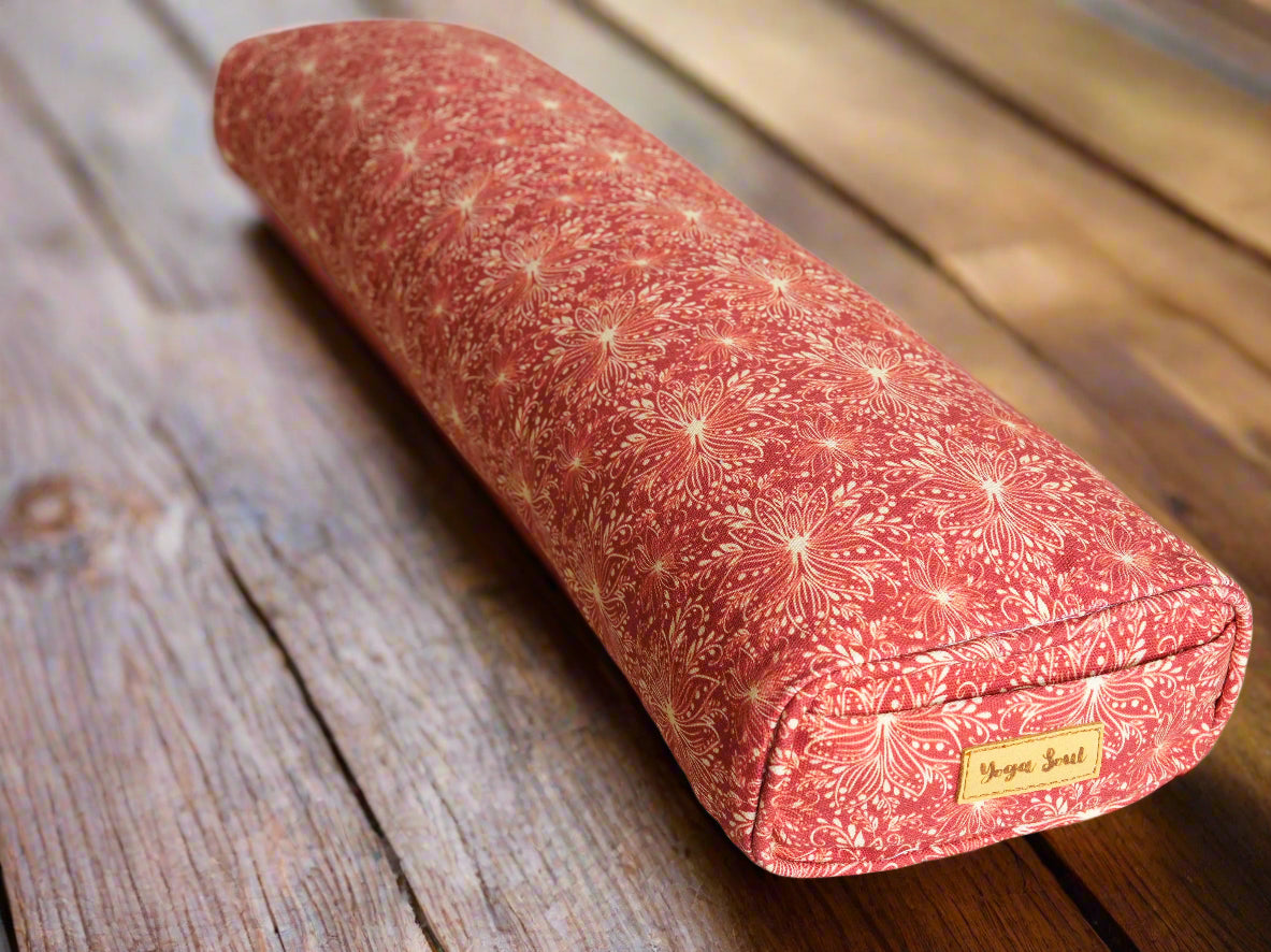 Pranayama Yoga Bolster | Lotus | Rust - Yoga Soul