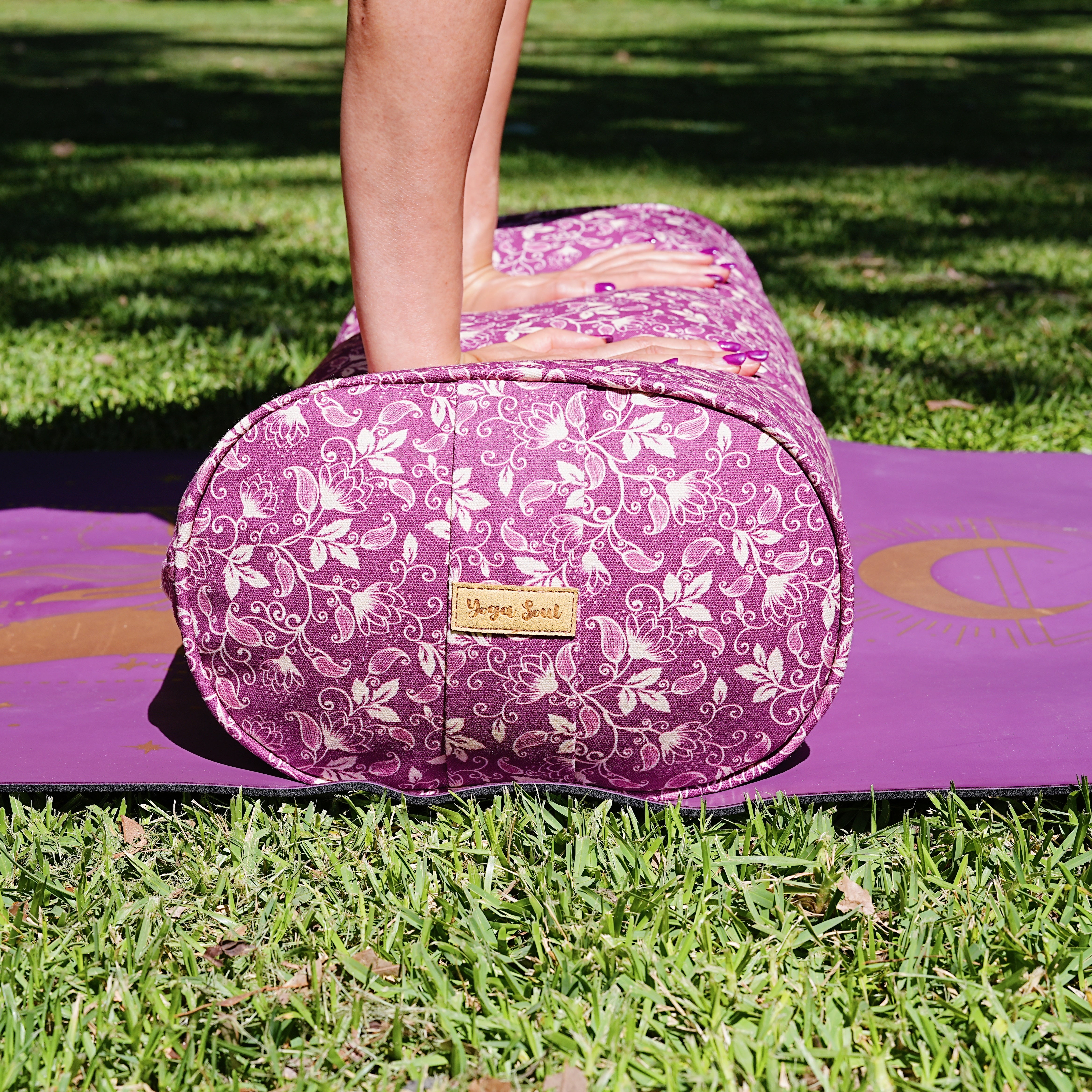 Oval Yoga Bolster | Shanti Lotus| Amethyst