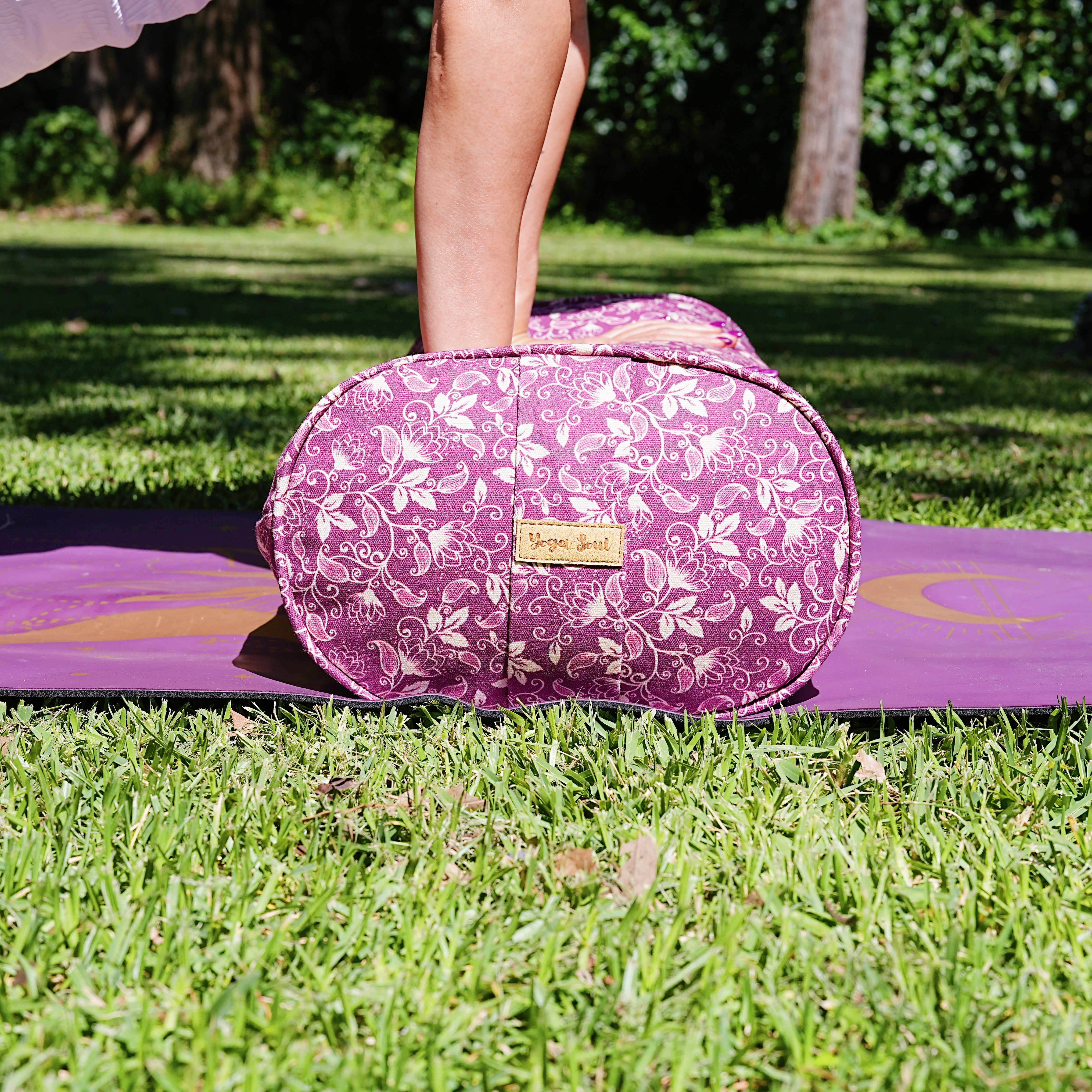 Oval Yoga Bolster | Shanti Lotus| Amethyst