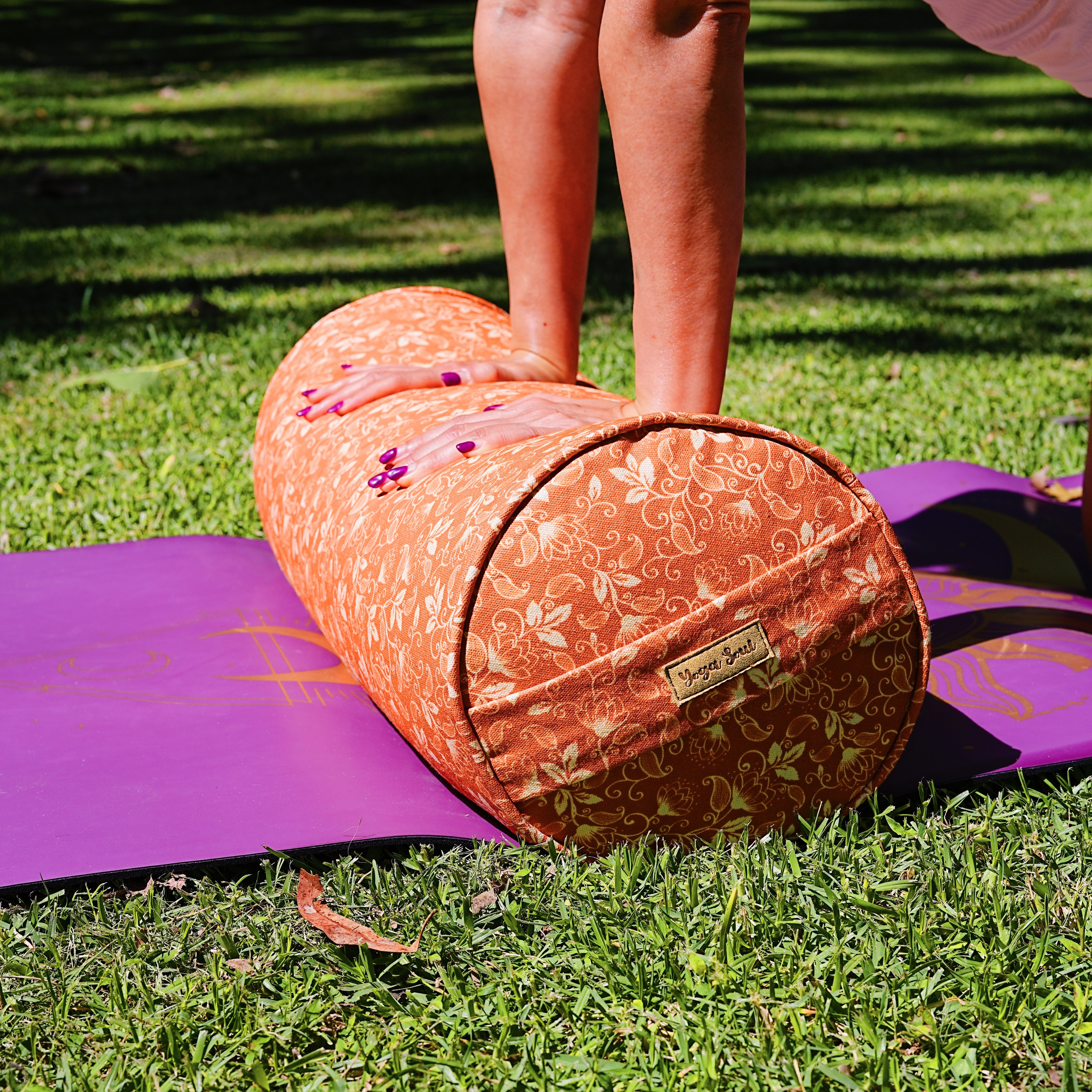 Round Yoga Bolster | Shanti Lotus| Sunset