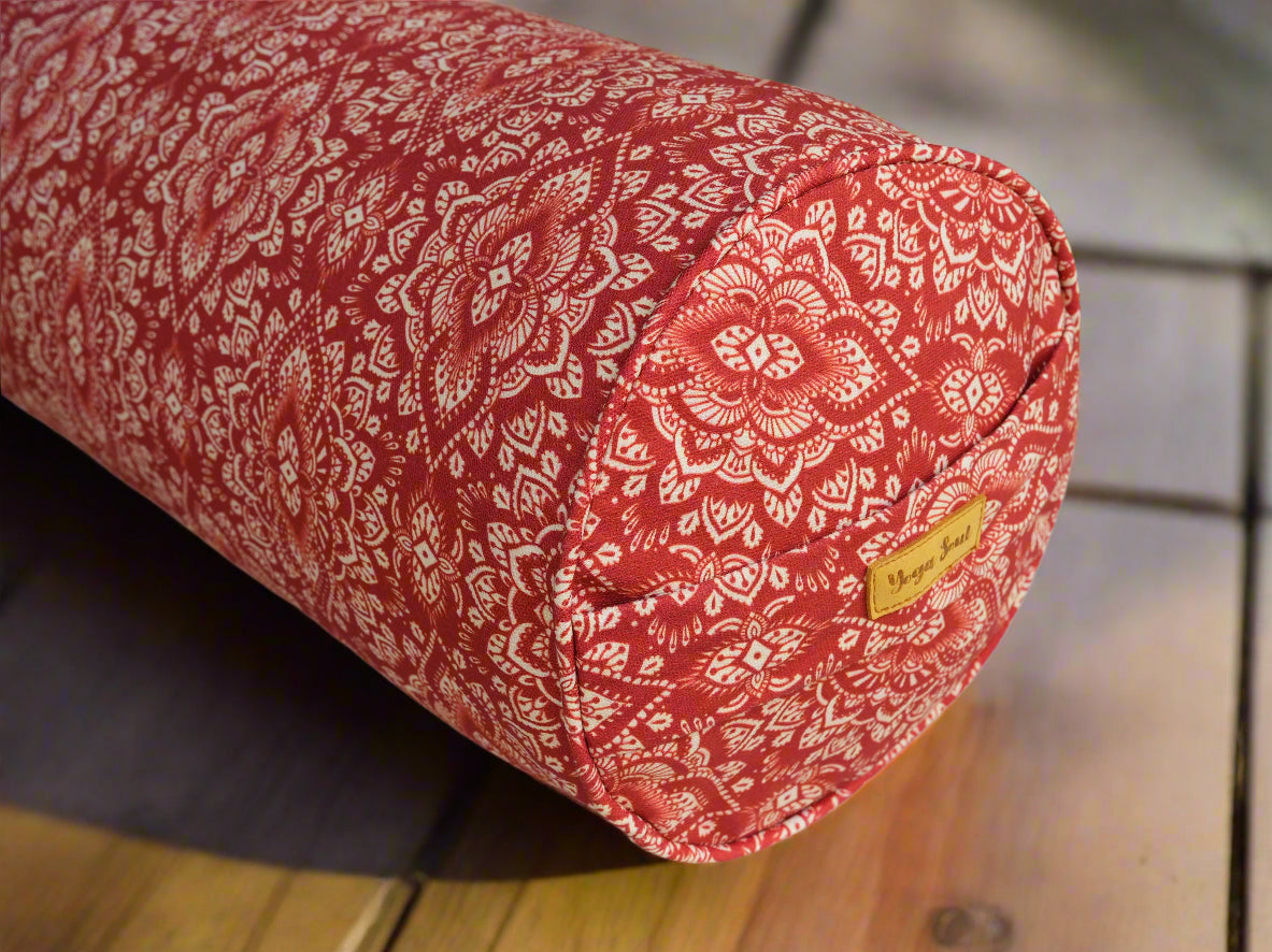 Round Yoga Bolster | Mandala | Rust - Yoga Soul