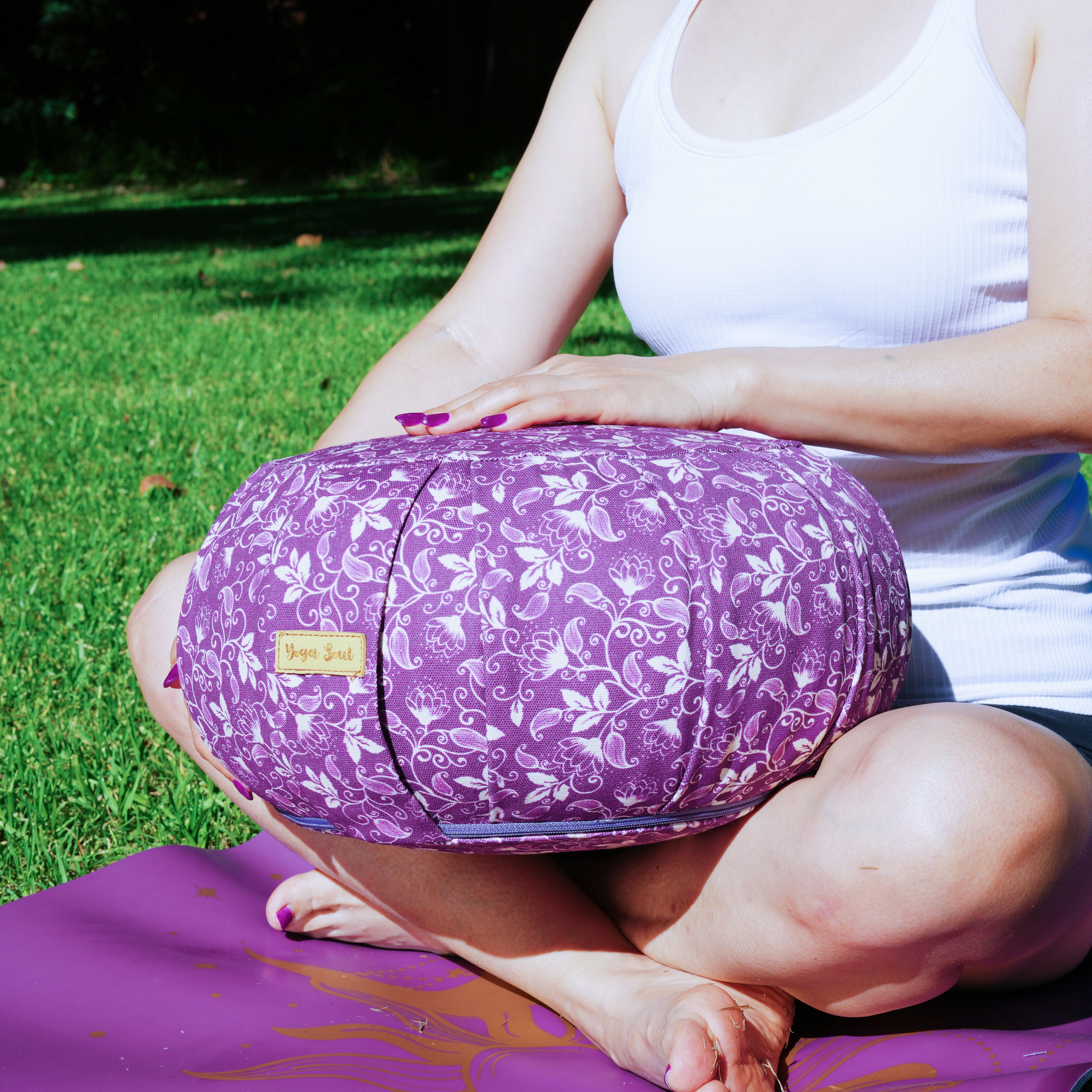 ZAFU Meditation Cushion | Sacred Lotus | Purple