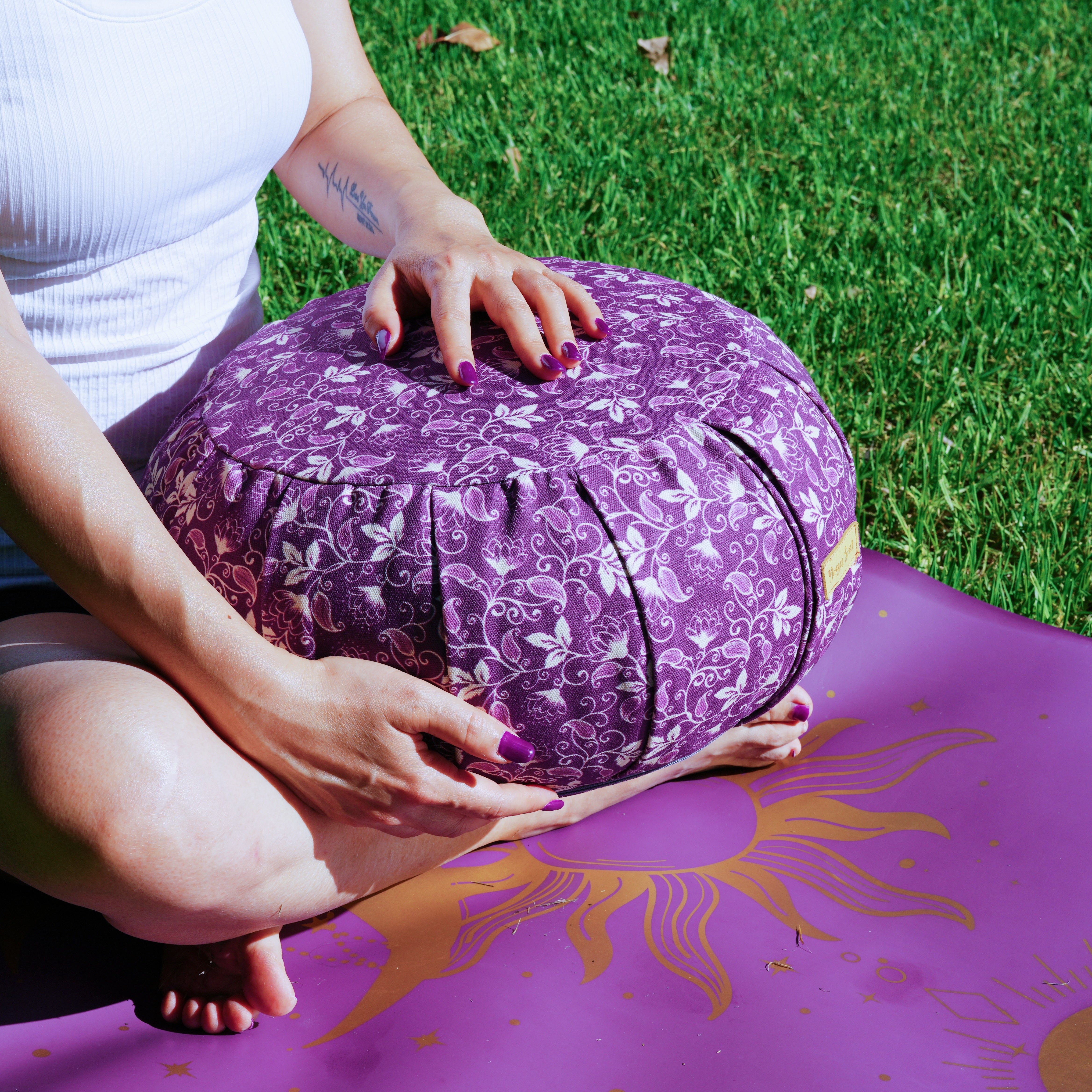 ZAFU Meditation Cushion | Sacred Lotus | Purple