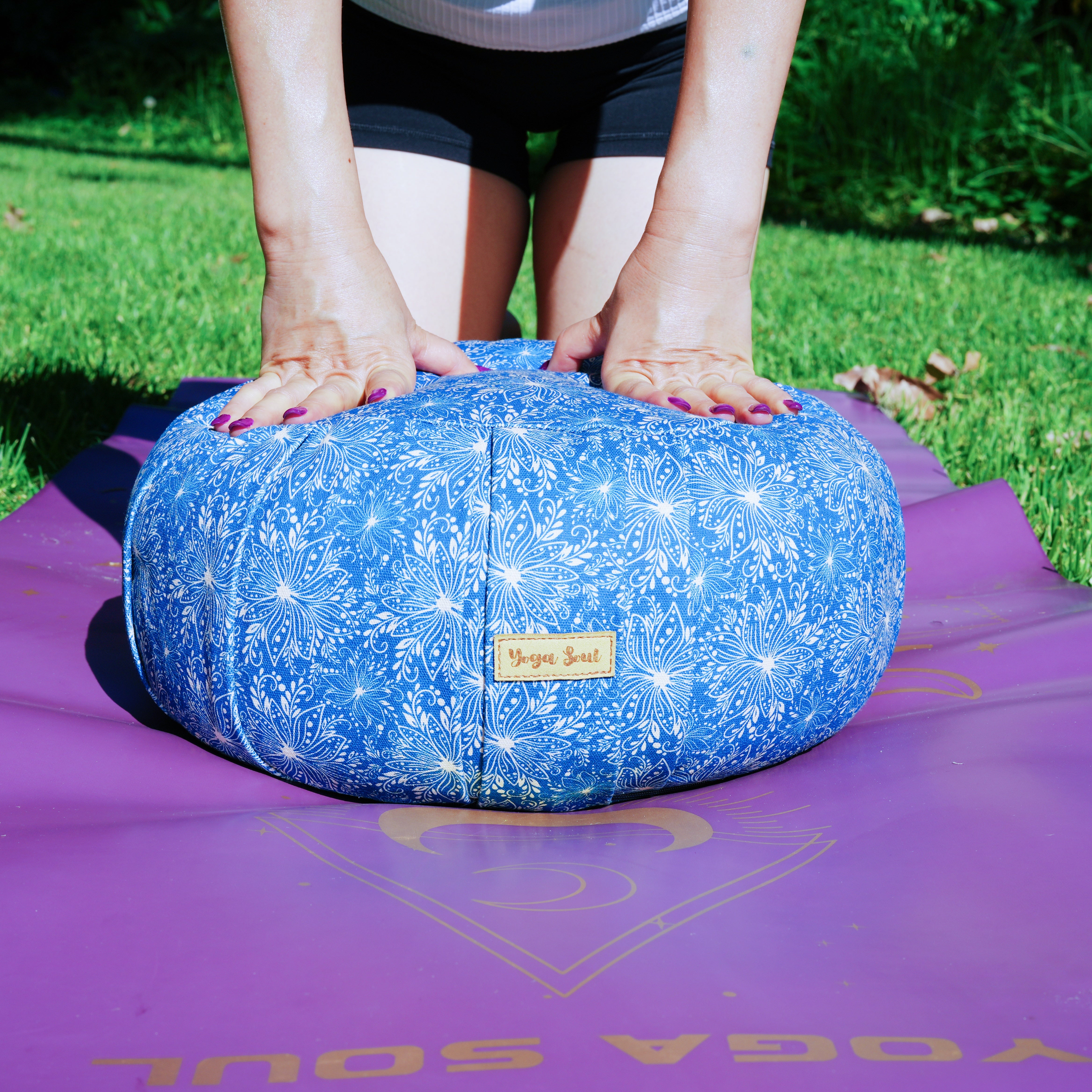 ZAFU Meditation Cushion | Lotus | Indigo Blue