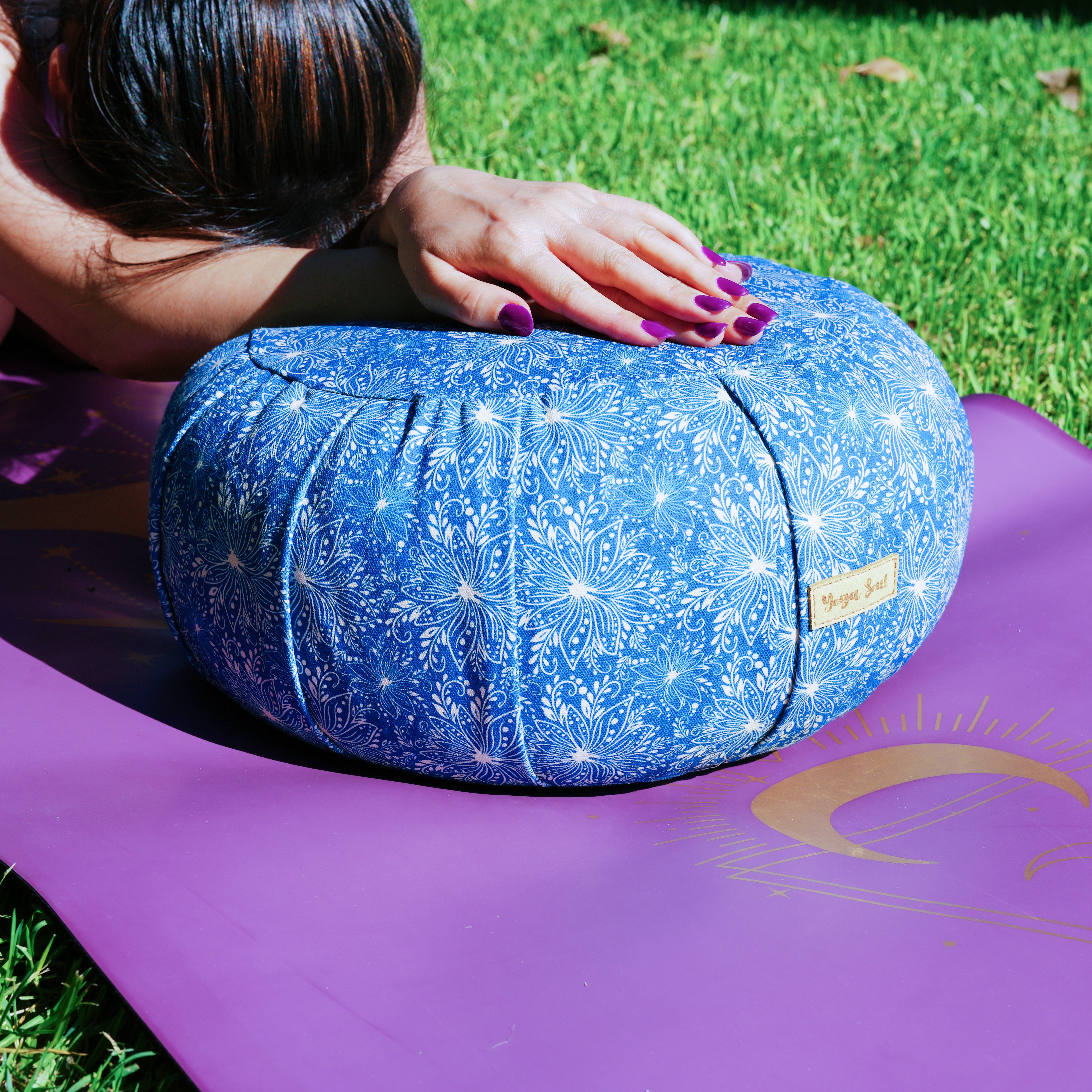 ZAFU Meditation Cushion | Lotus | Indigo Blue