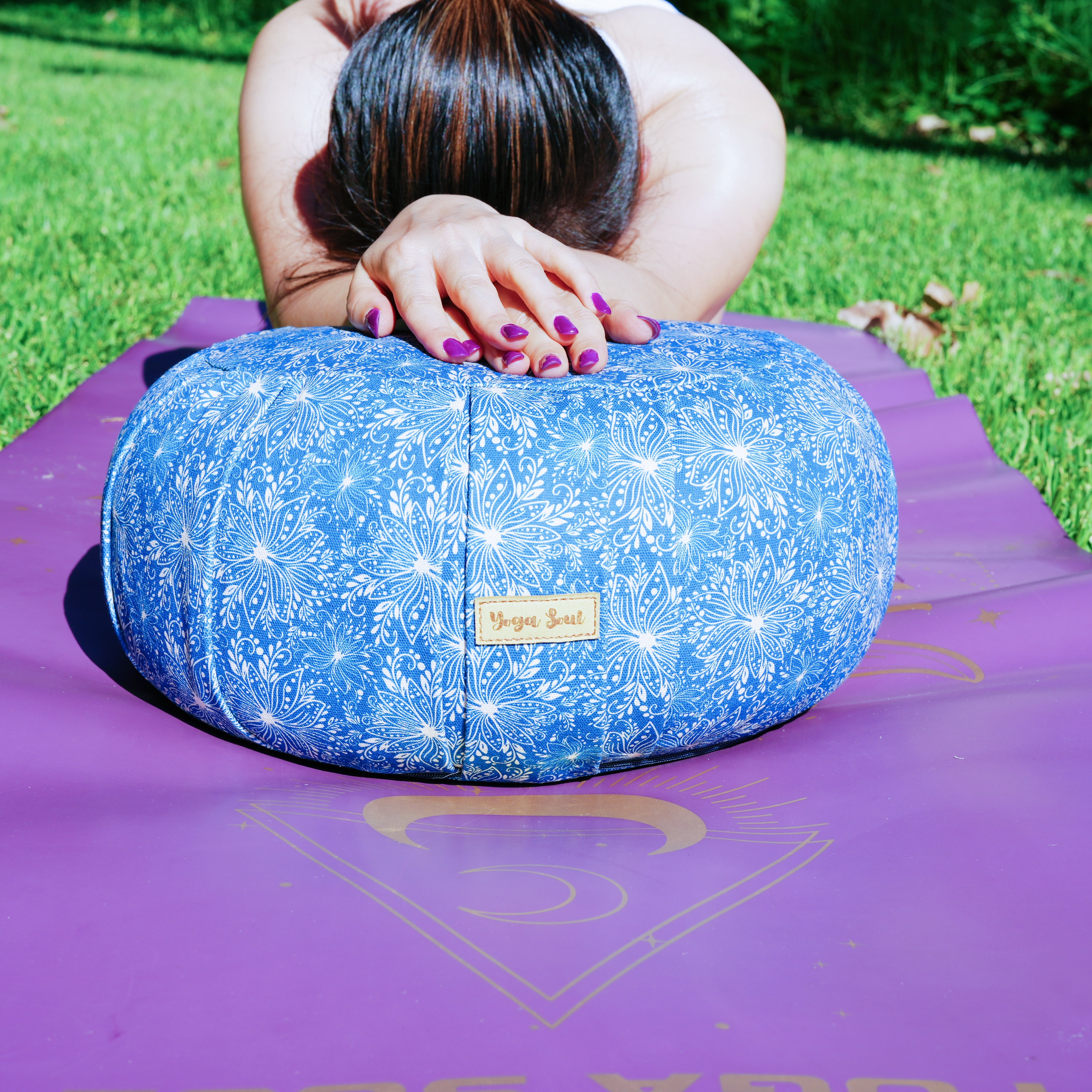 ZAFU Meditation Cushion | Lotus | Indigo Blue
