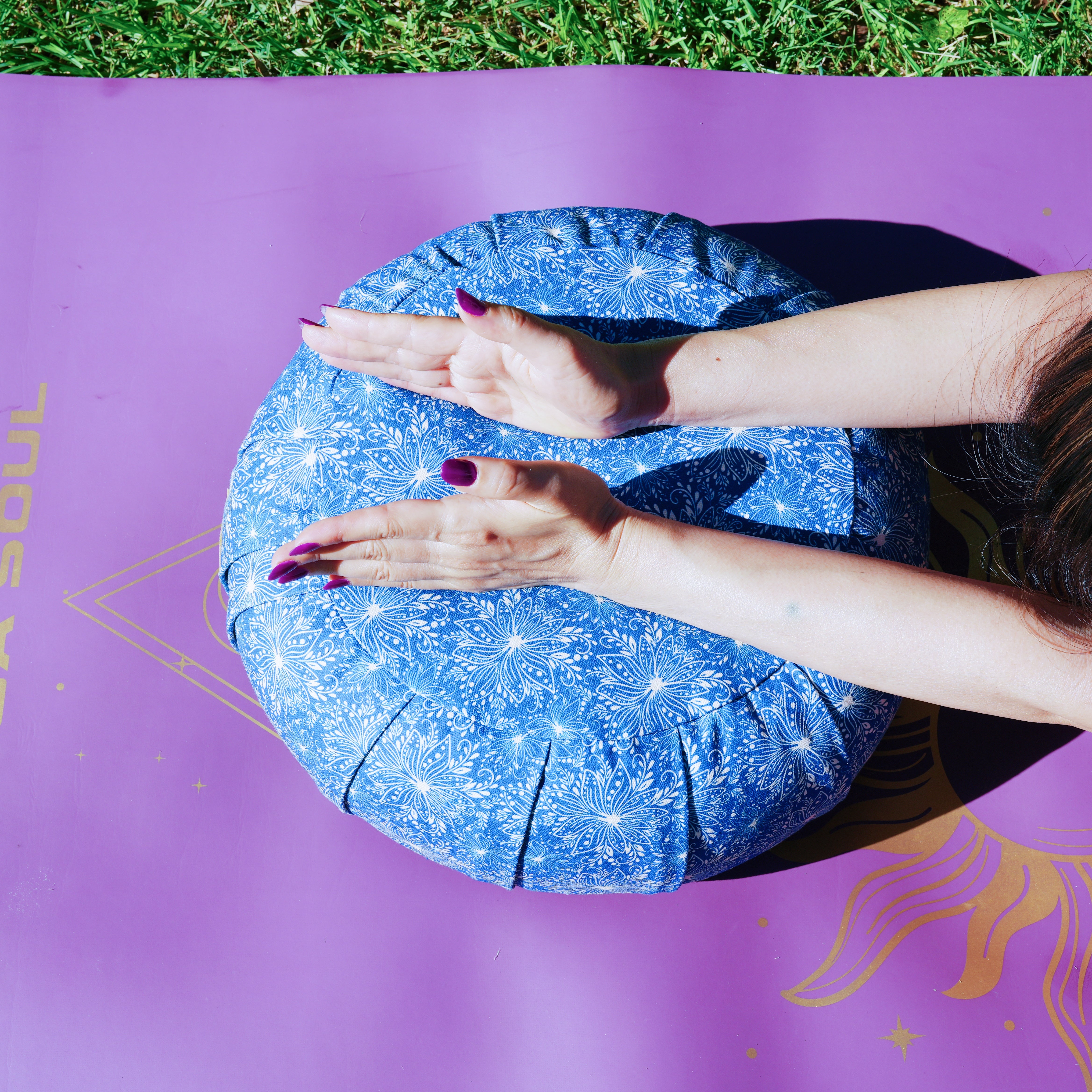 ZAFU Meditation Cushion | Lotus | Indigo Blue