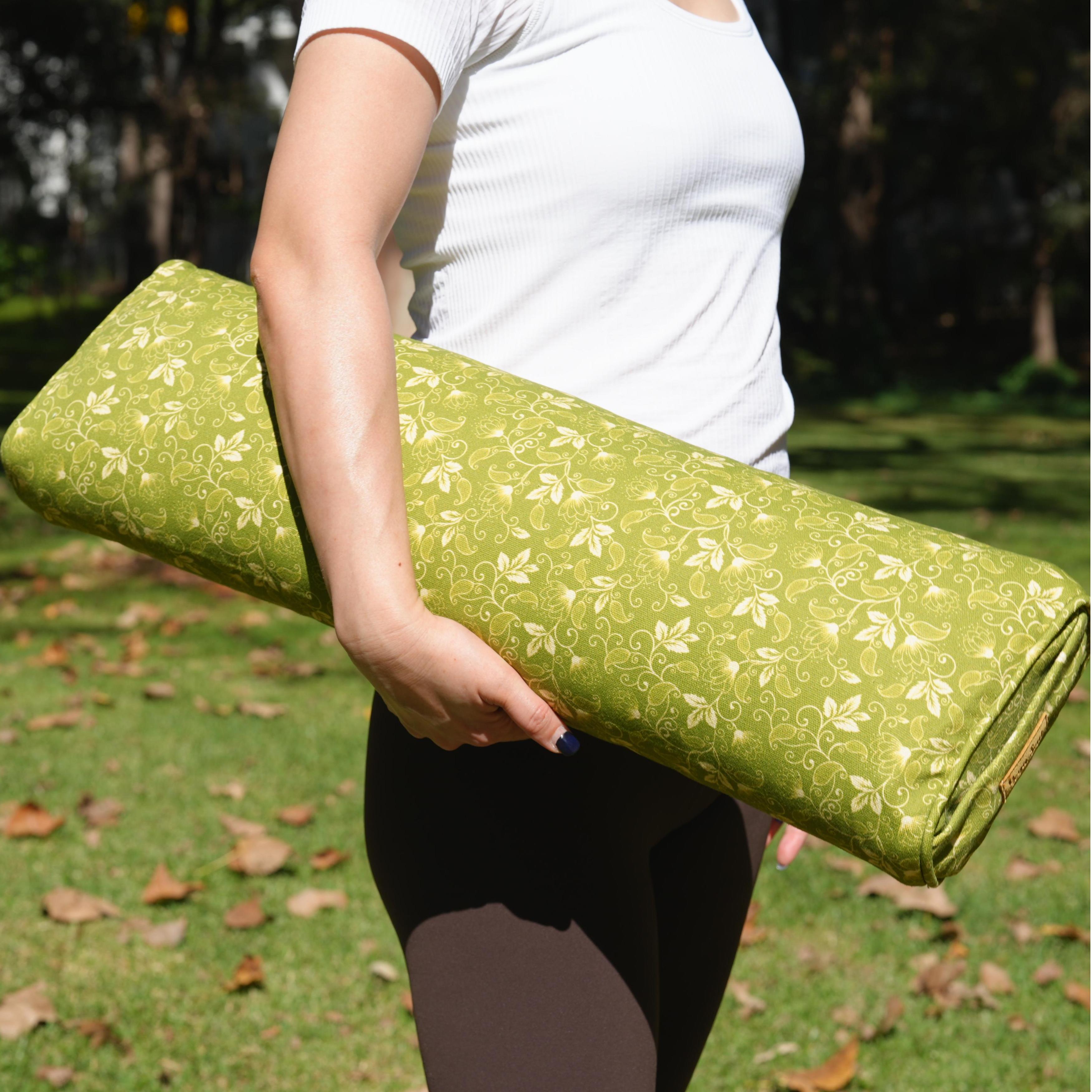 Pranayama Yoga Bolster | Yoga Pillow | Lotus | Olive Green
