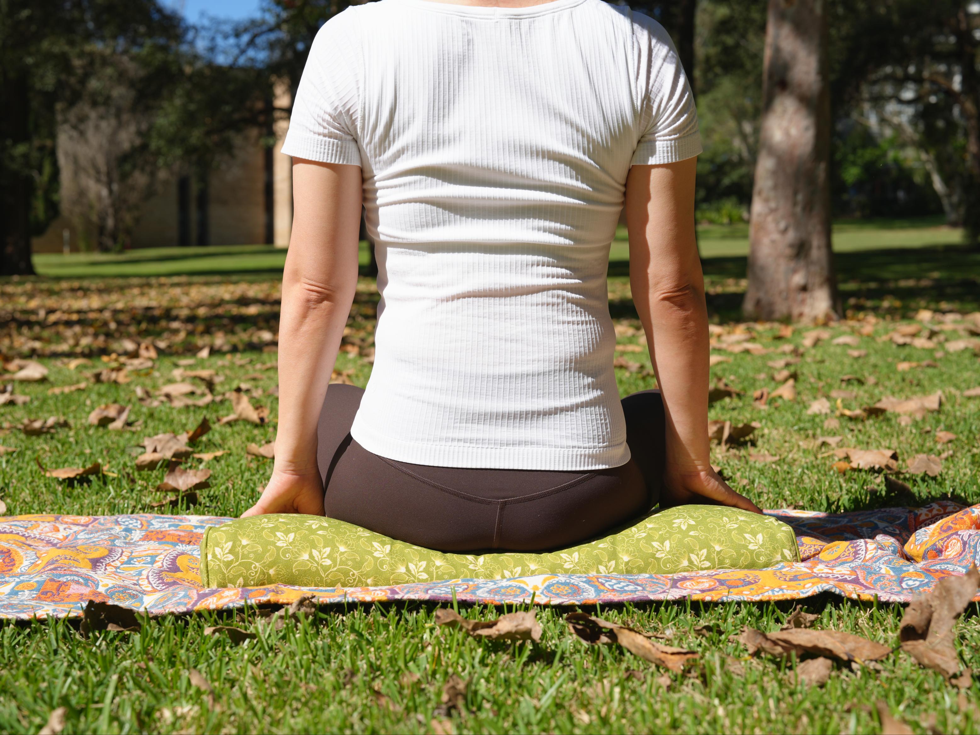 Pranayama Yoga Bolster | Sacred Lotus | Olive Green - Yoga Soul