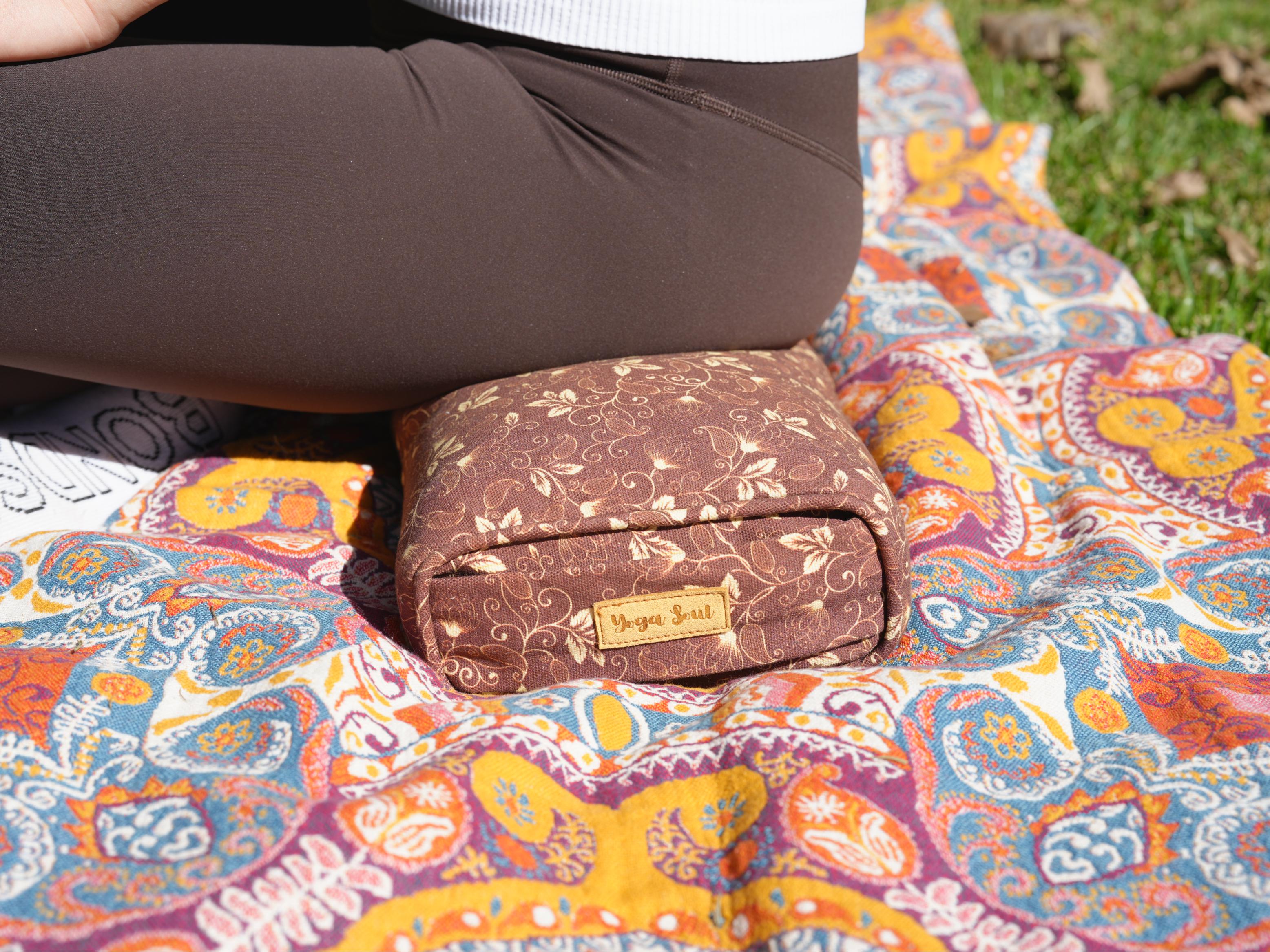 Pranayama Yoga Bolster | Sacred Lotus | Coffee - Yoga Soul