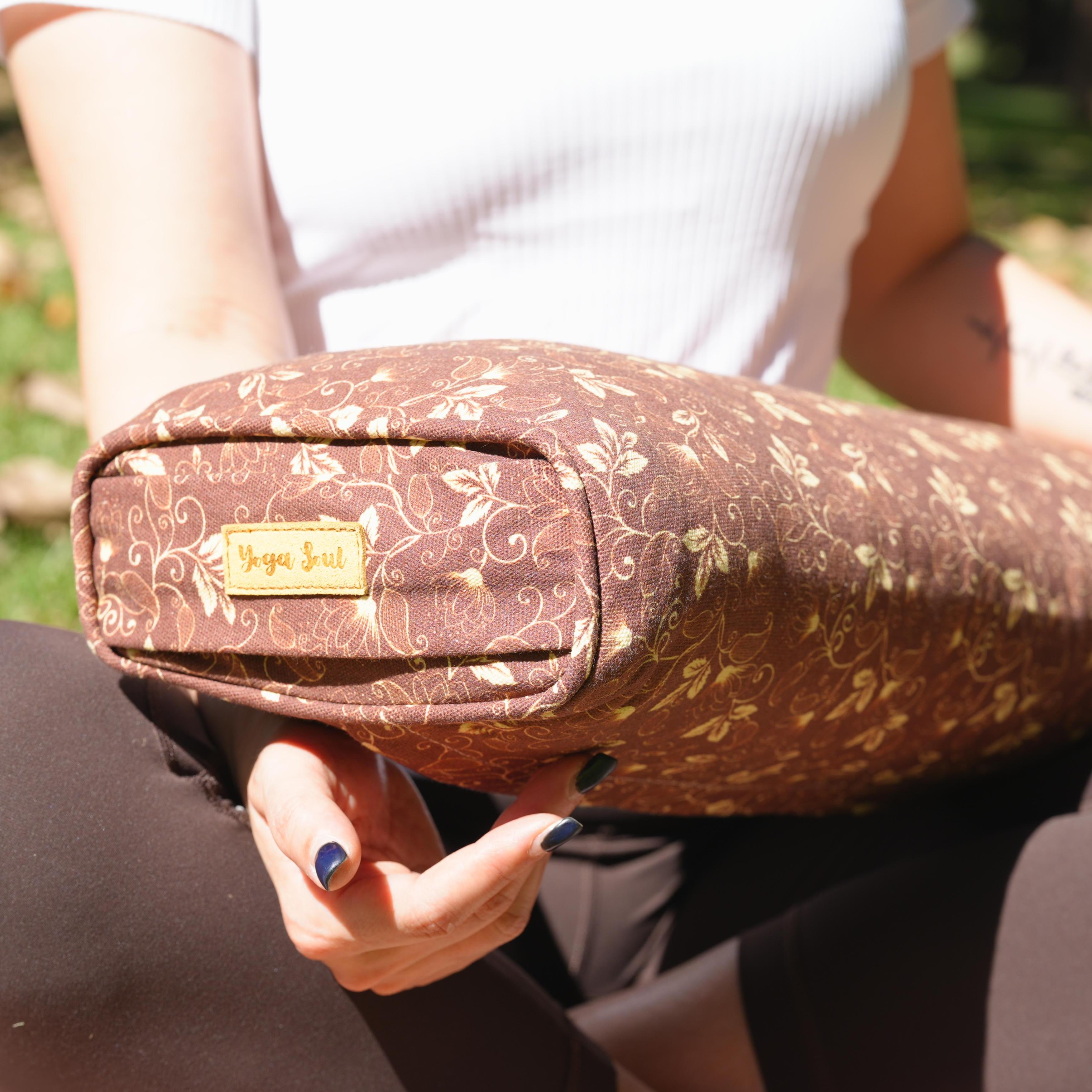 Pranayama Yoga Bolster | Yoga Pillow | Lotus | Chocolate