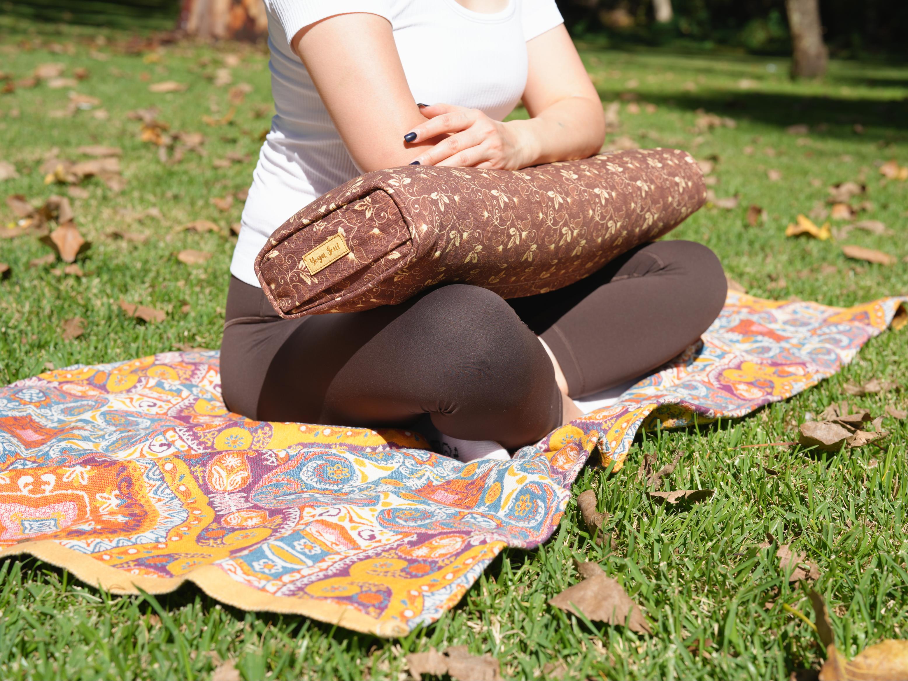 Pranayama Yoga Bolster | Sacred Lotus | Coffee - Yoga Soul